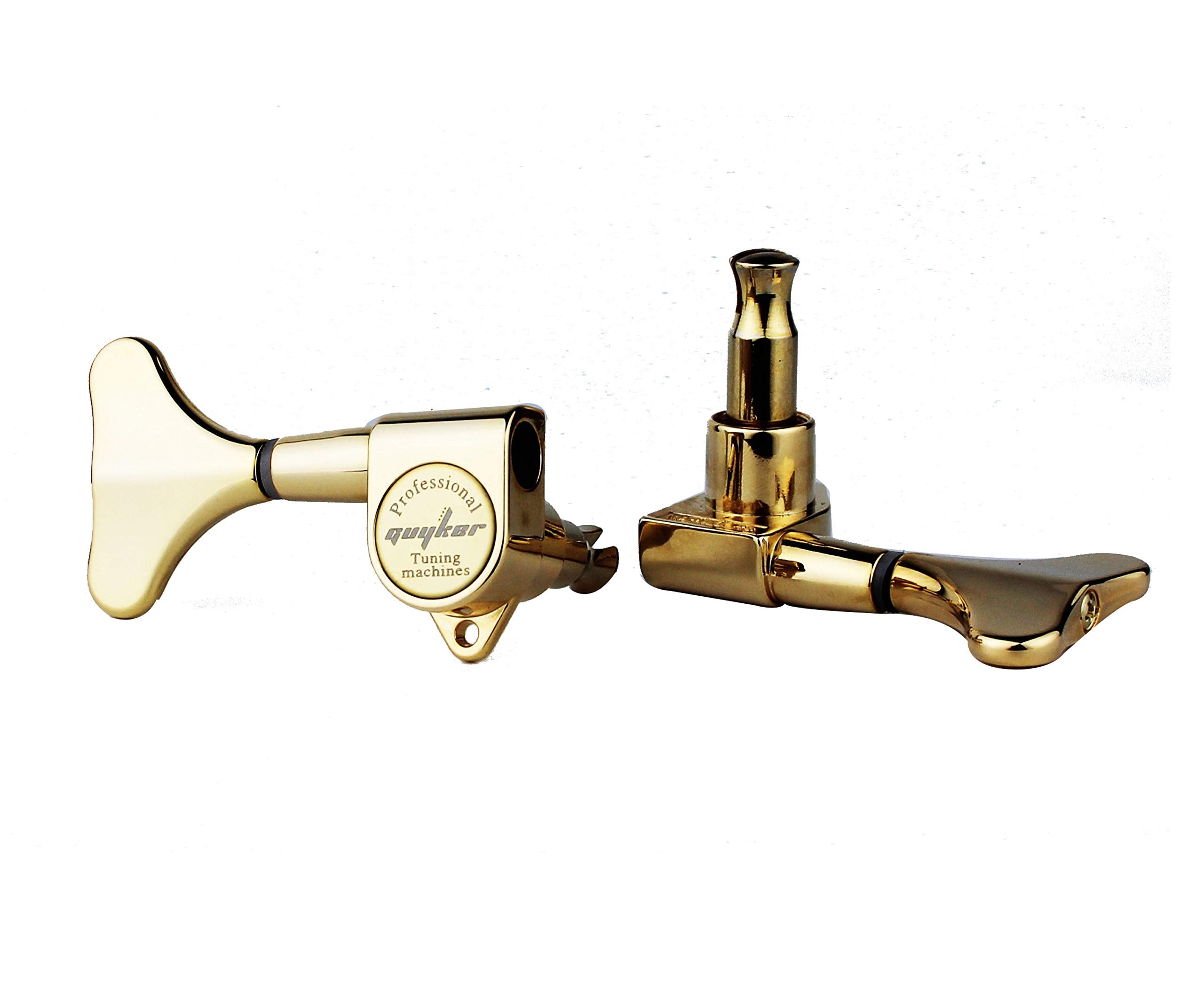 Guyker Guitar Bass Tuners (2R + 2L)   1:17 Ratio Headstock Sealed Tuning Key Pegs Machine Head Replacement For Electric Jazz Bas