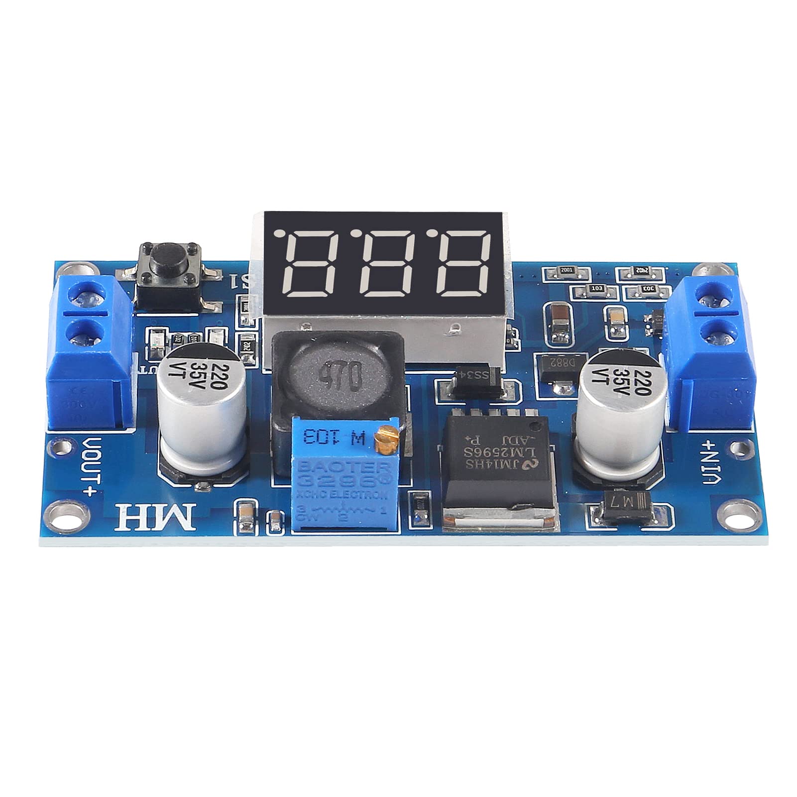 Alinan 4Pcs Lm2596 Buck Converter Step Down Adjustable Module Dc Dc High Efficiency Voltage Regulator 3A Dc Dc 3 40V To 1.5 35V