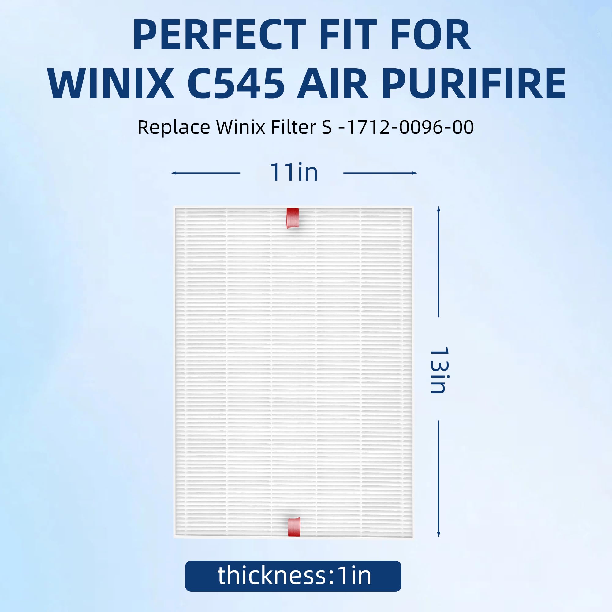C545 Replacement Filter S For Winix C545 Air Purifier, Replace 1712 0096 00 2522 0058 00, 3 Pack H13 Ture Hepa Filters