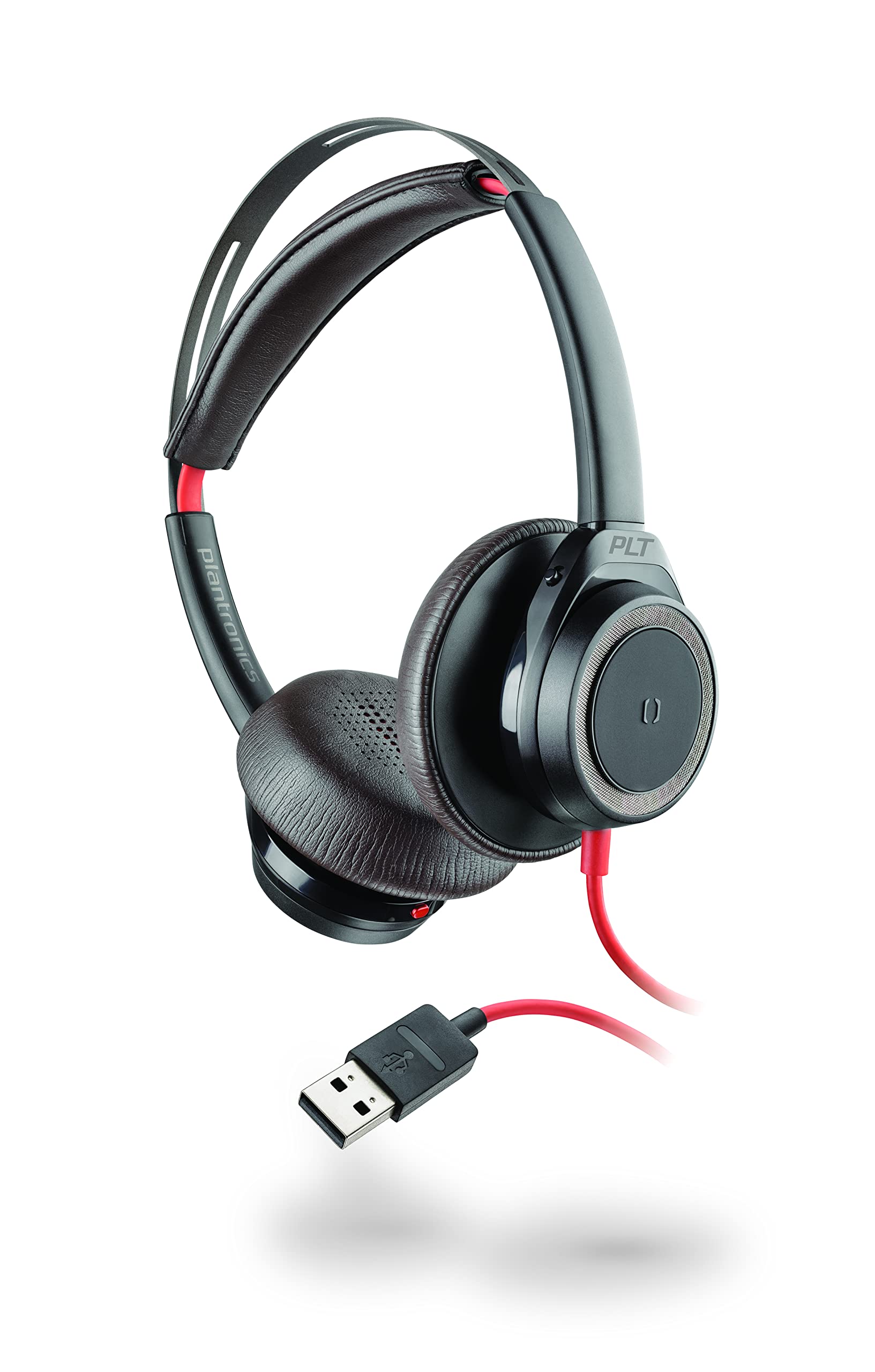 Poly (Plantronics + Polycom) Blackwire 7225 Wired USB-A Headset (Plantronics) - Black - Dual-Ear (Stereo) Computer Headset - Con