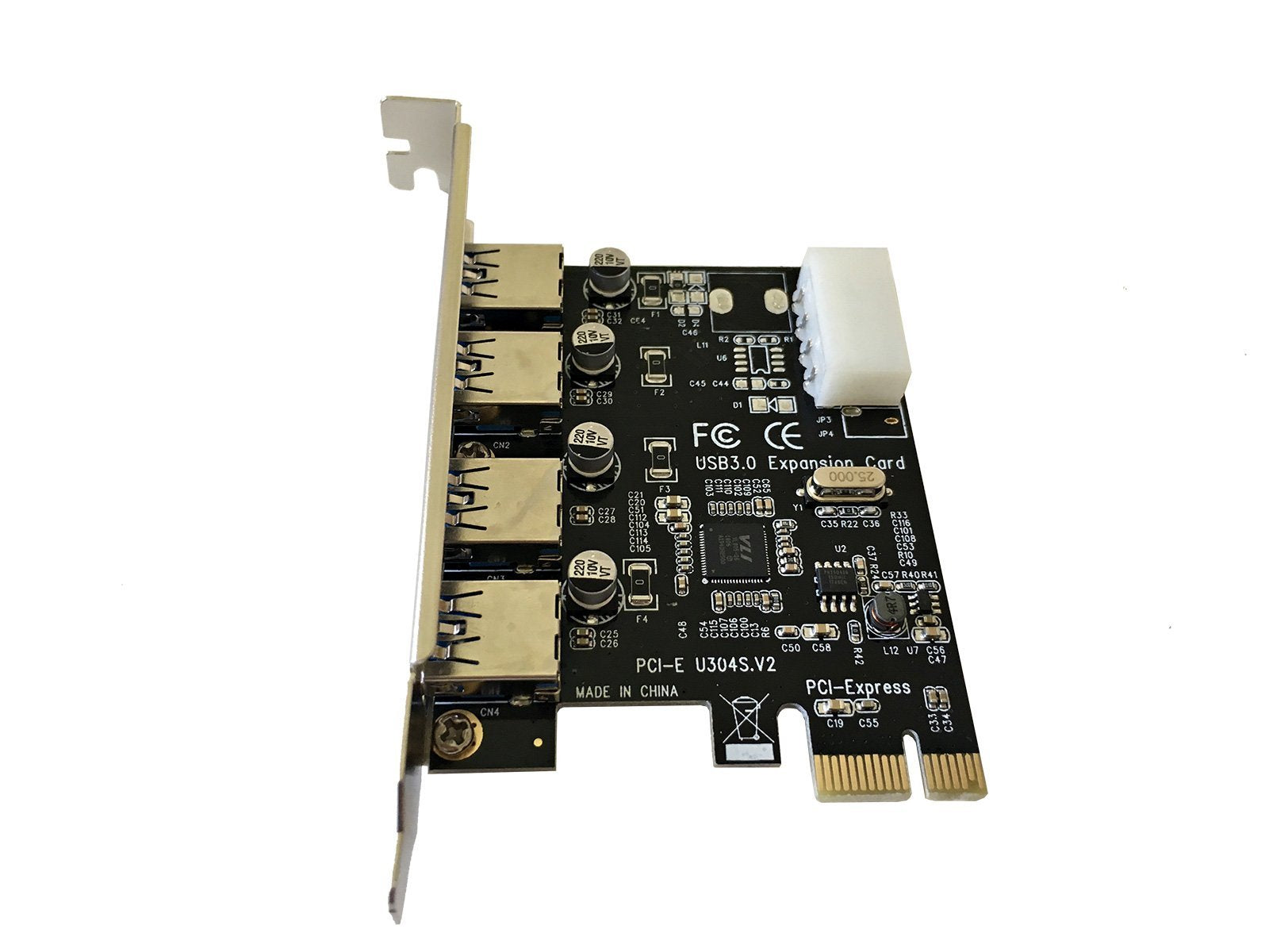 Aya 4-Port Usb 3.0 Superspeed Pci Express Expansion (Pcie) Card Up To 5Gbps