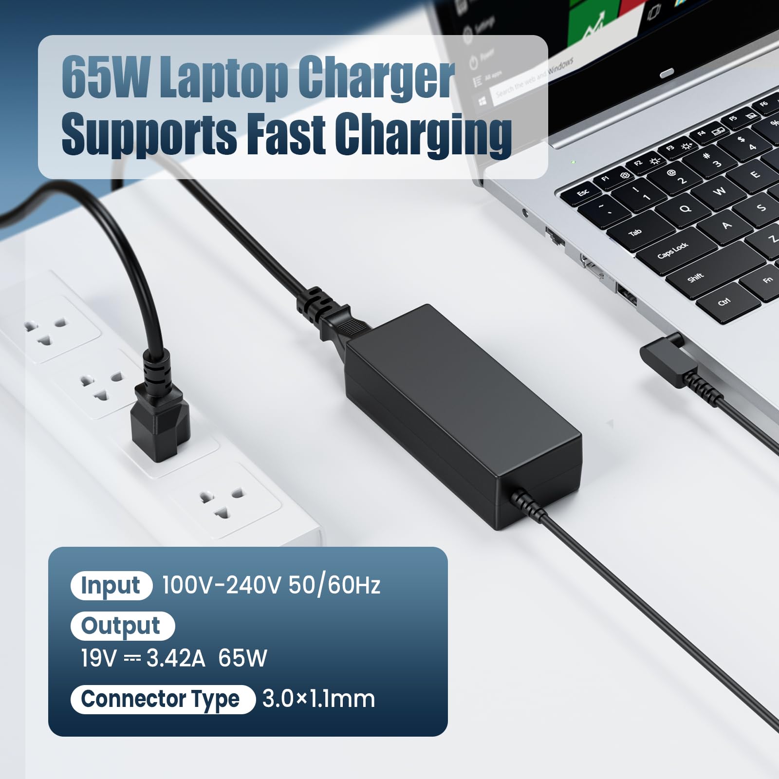 Vuohoeg 19V Laptops Charger Compatible With Acer Aspire 5 A515-56- 36Ut Slim A515-54 Spin 1 3 5 Swift 3 Sa-271 Chromebook C720 C