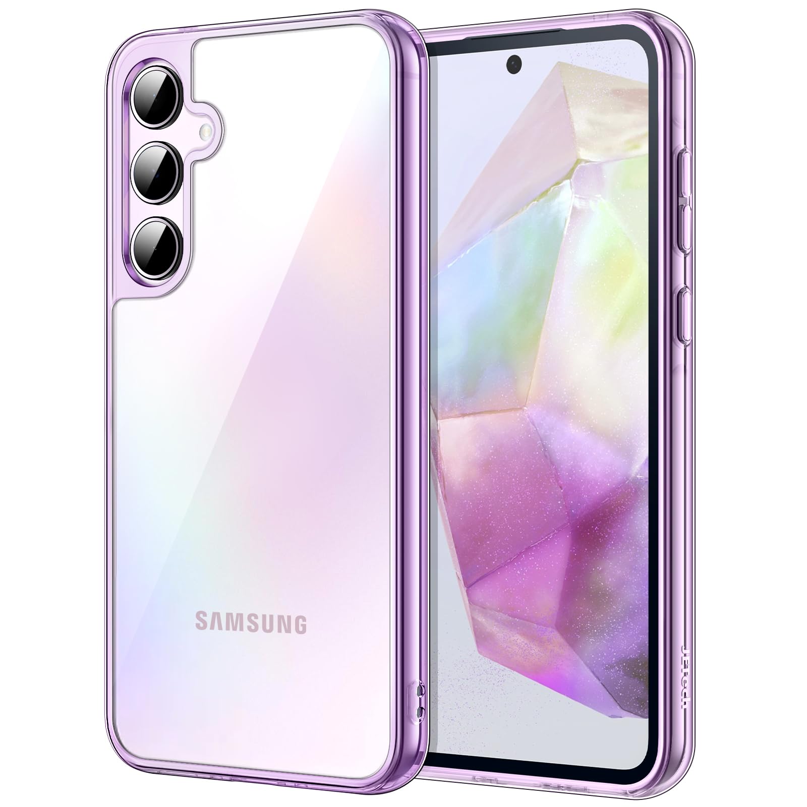 JETech Case for Samsung Galaxy A35 5G, Non-Yellowing Shockproof Bumper Protective Phone Cover, Anti-Scratch Hard PC Back (Purple