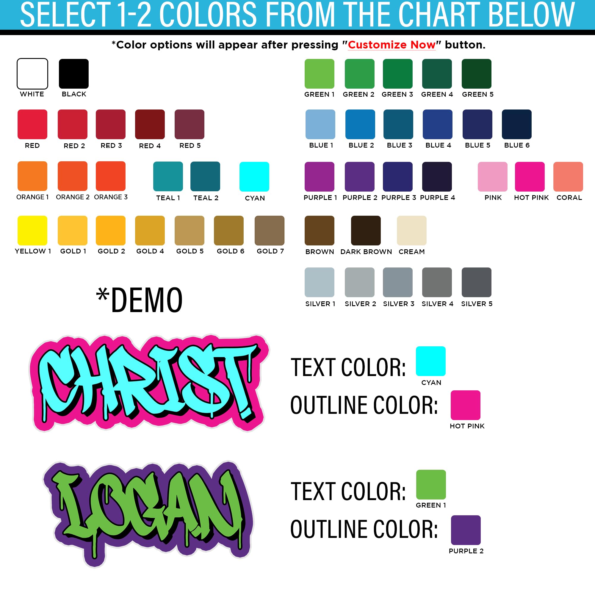 Custom Graffiti Name Sticker Personalized Custom Font Graffiti Name Decal Die Cut Vinyl Stickers For Hard Hat Water Bottle Lapto