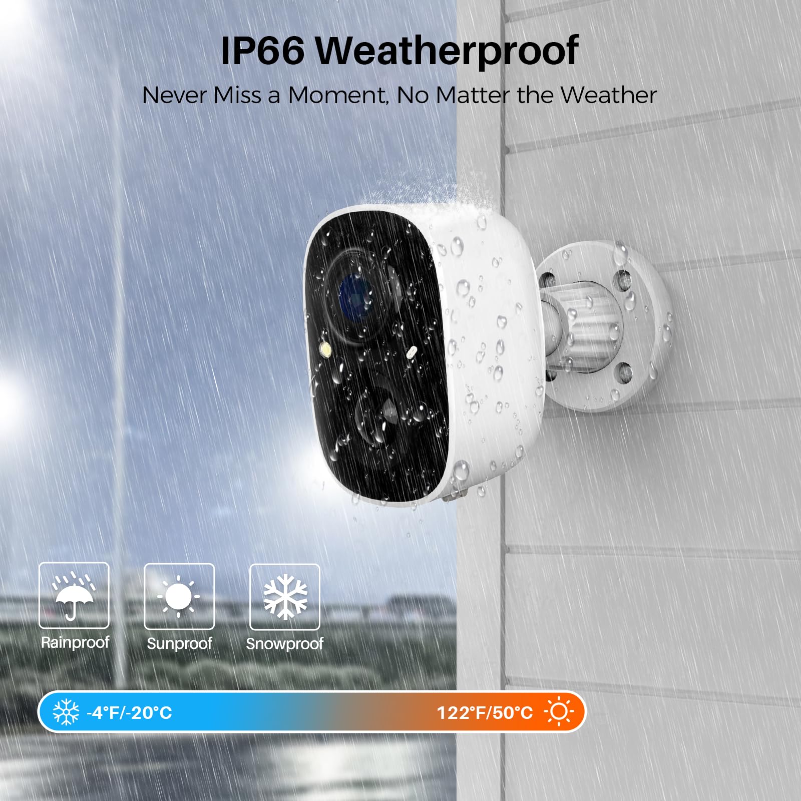 Maxiviz Security Cameras Wireless Outdoor (4 Pack), Battery Powered Cameras For Home Security With Ai Motion Detection, 2K Color