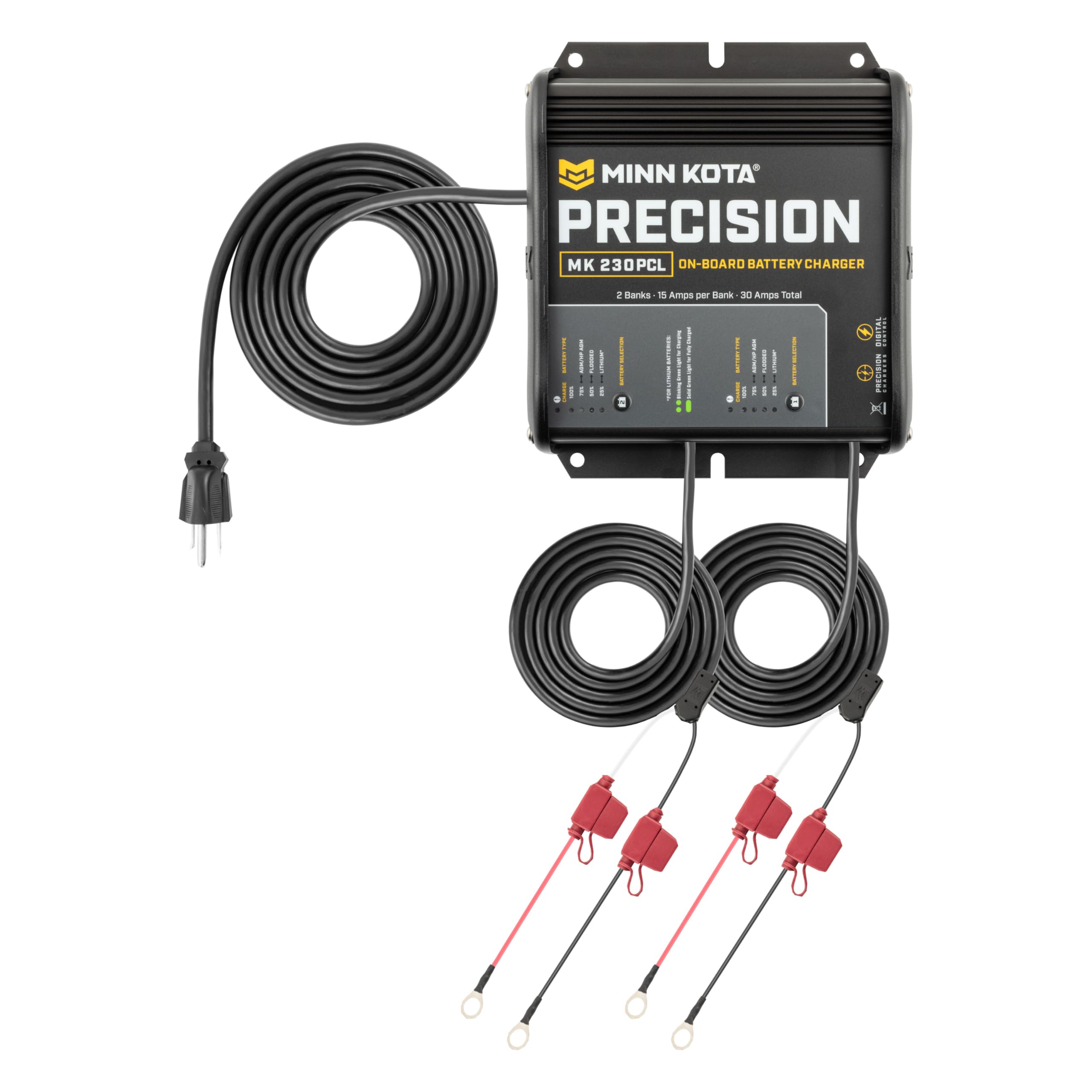 Minn Kota Precision Charger Mk 230 Pcl - 2 Bank X 15 Amp