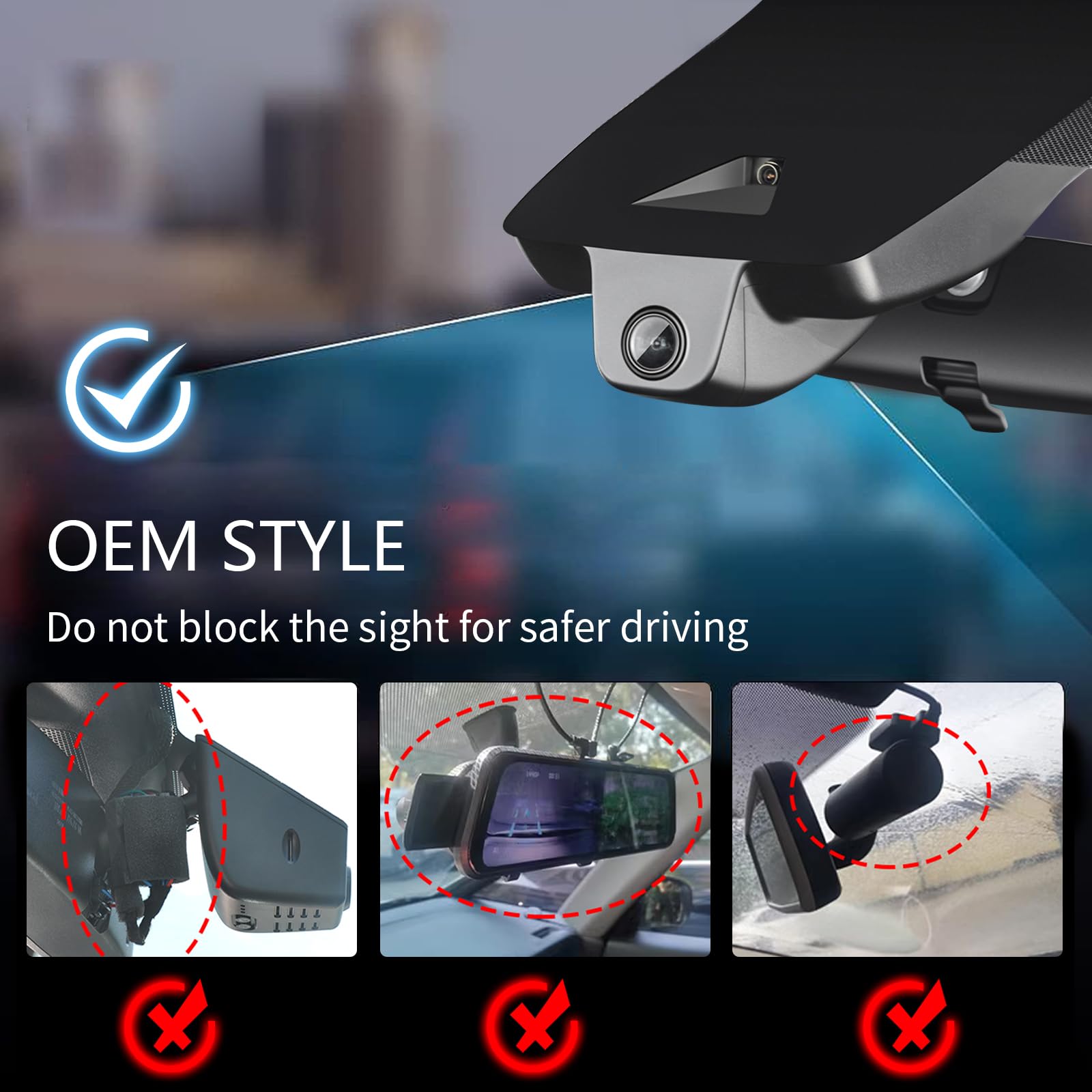 Mangoal 4K Dash Cam Custom Fit For Toyota Sienna Gen4 Xl40 2021 2022 2023 2024 Le Limited Xle Platinum Xse, Integrated Oem Look,