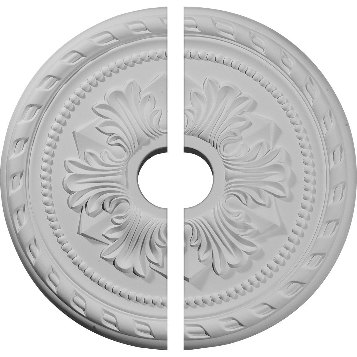 Ekena Millwork Cm20Pm2 Palmetto Ceiling Medallion, 20 7/8''Od X 3 5/8''Id X 1 5/8''P, Factory Primed