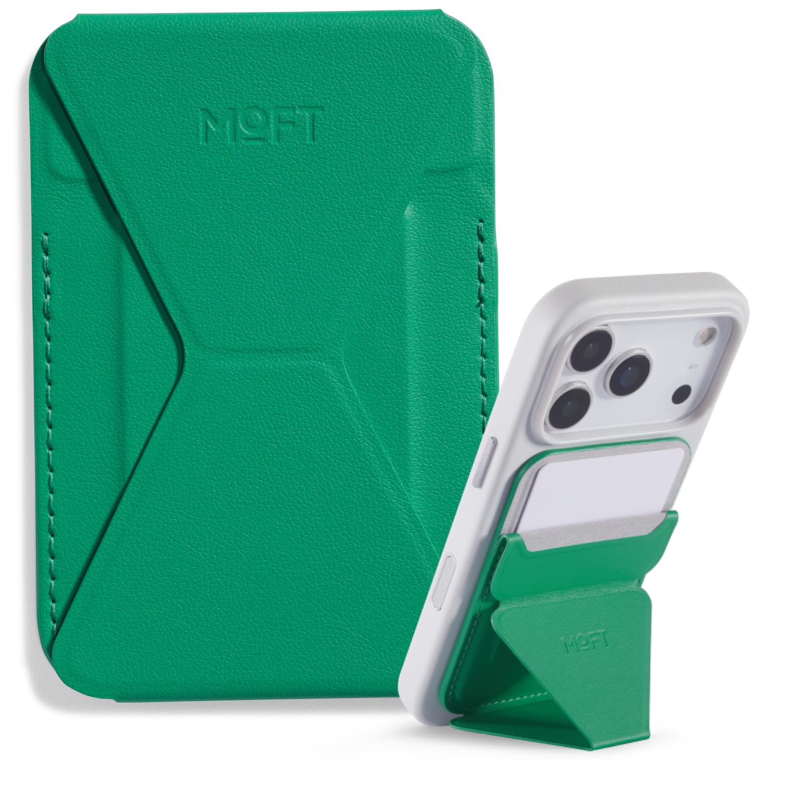 MOFT Magnetic Wallet Stand Compatible with iPhone 17/16/15/14/13/12 Series, Angle Adjustment Magsafe Compatible MOVAS Phone Stan