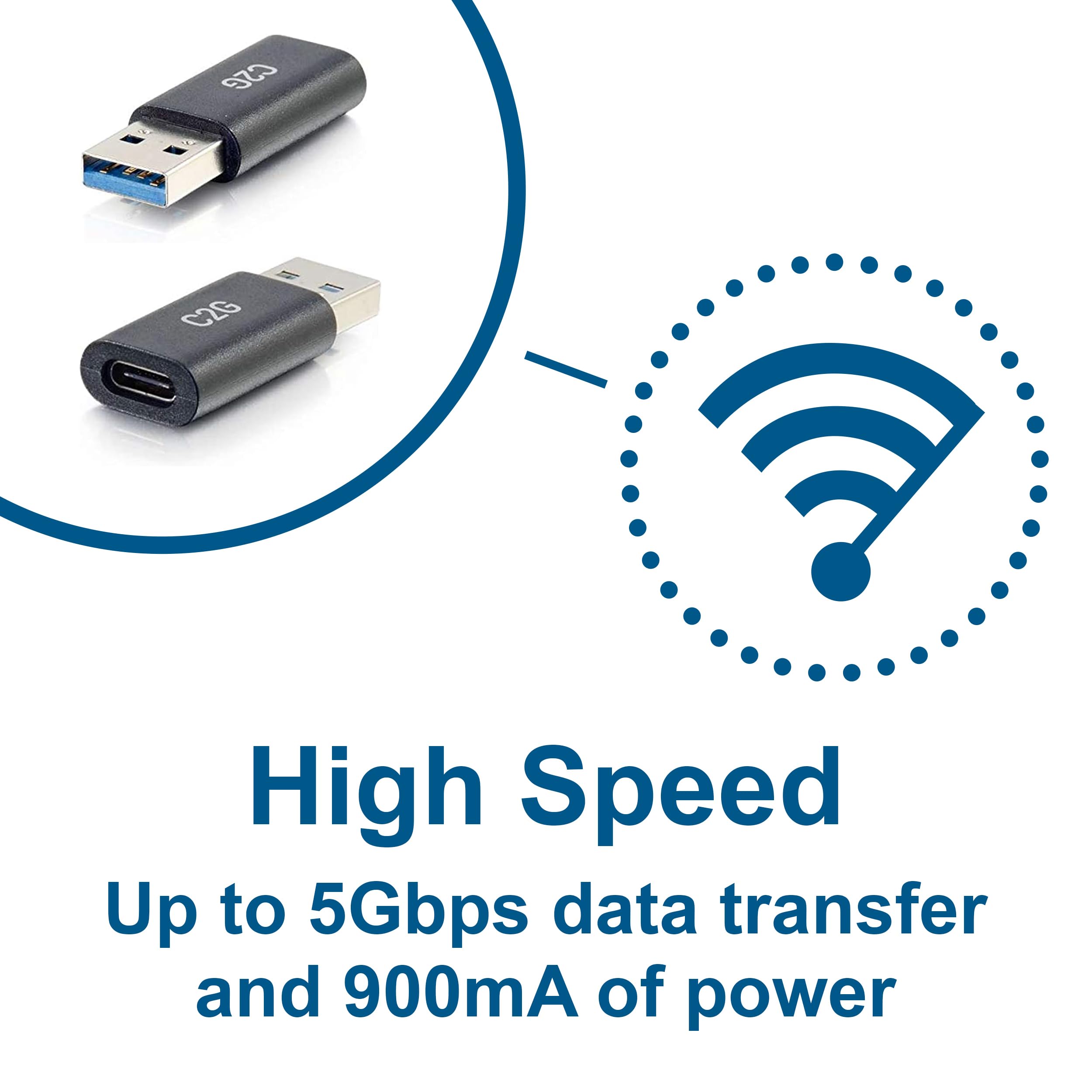 C2G Usb C Female To Usb A Male Superspeed Usb 5Gbps Adapter Converter