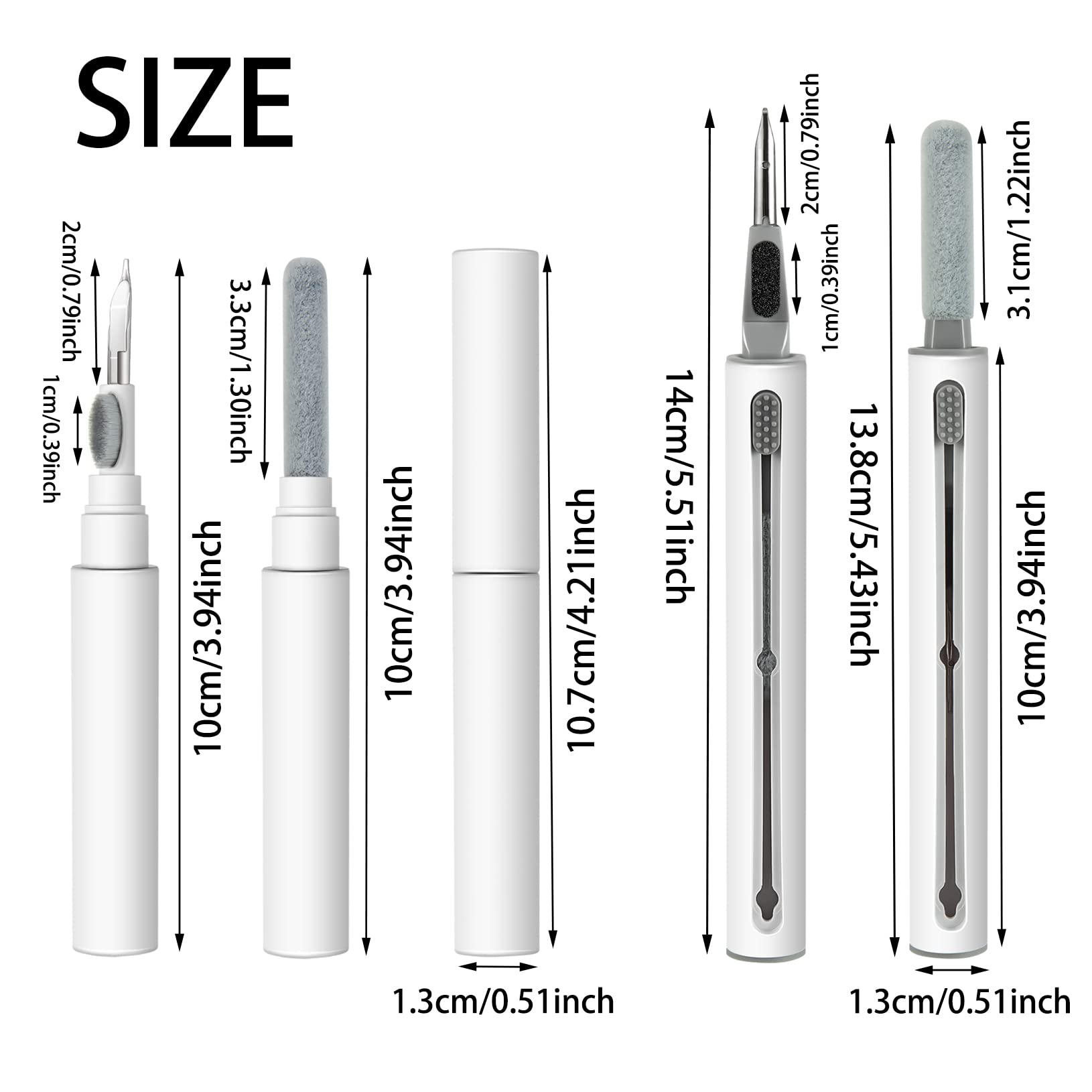 Gokbuy 2Pcs Airpod Cleaner Kit, Multi Function Cleaner Kit For Airpods Bluetooth Camera Earphone Computer (White)