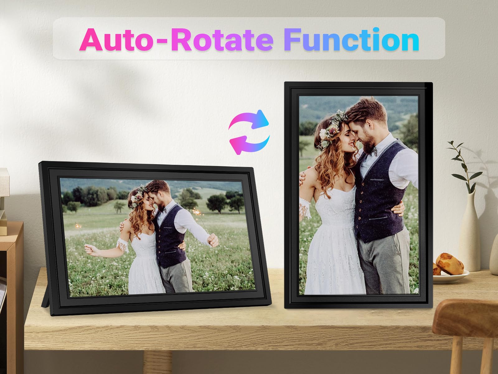 Yemsd Wifi Digital Picture Frame, 32Gb Memory, 15.6 Inch Large Digital Photo Frame With 1920X1080 Hd Ips Touchscreen, Auto Rotat