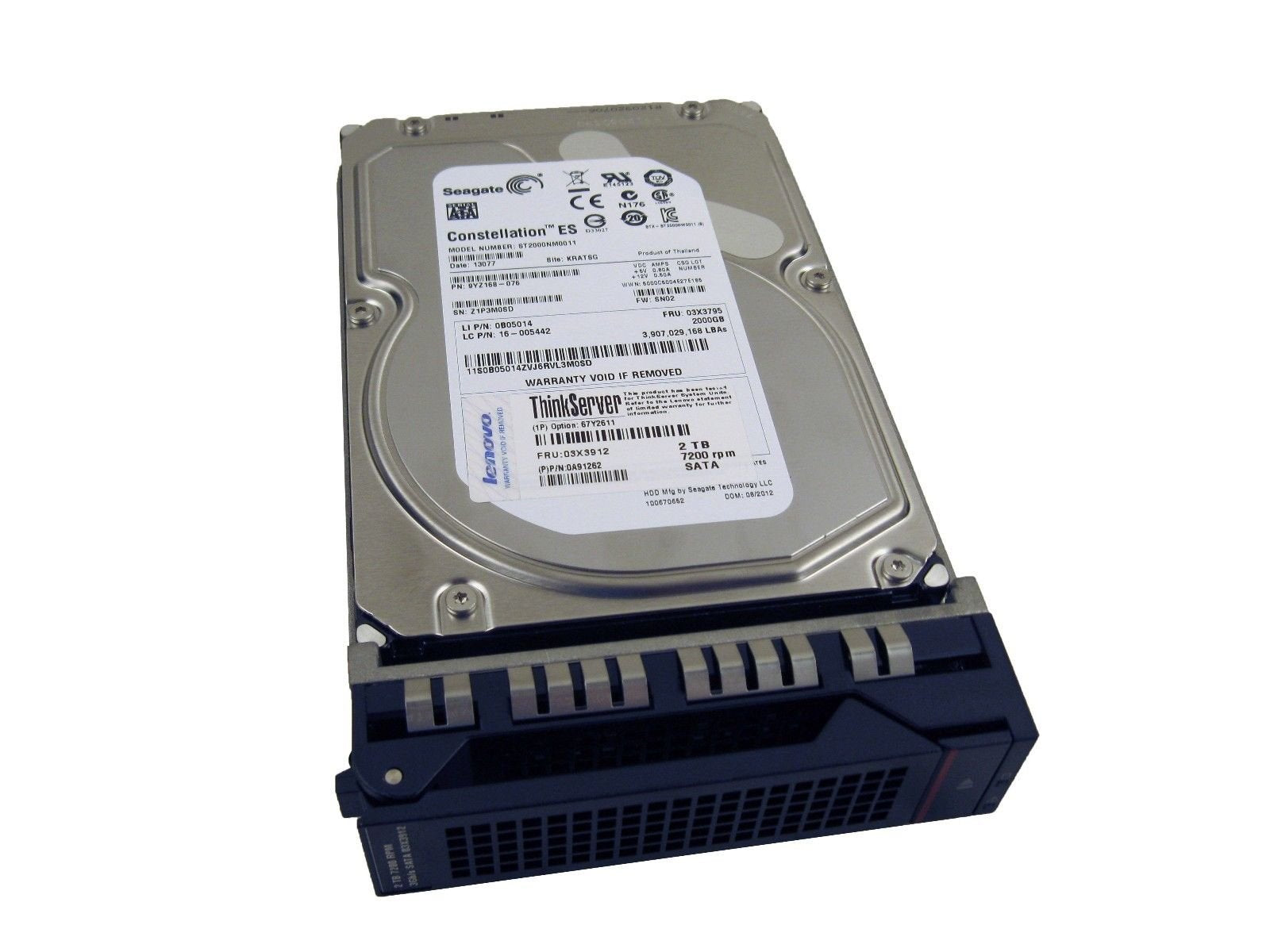 Seagate Constellation Es 2 Tb 7200Rpm Sata 6Gb/S 64Mb Cache 3.5 Inch Internal Bare Drive (St2000Nm0011)