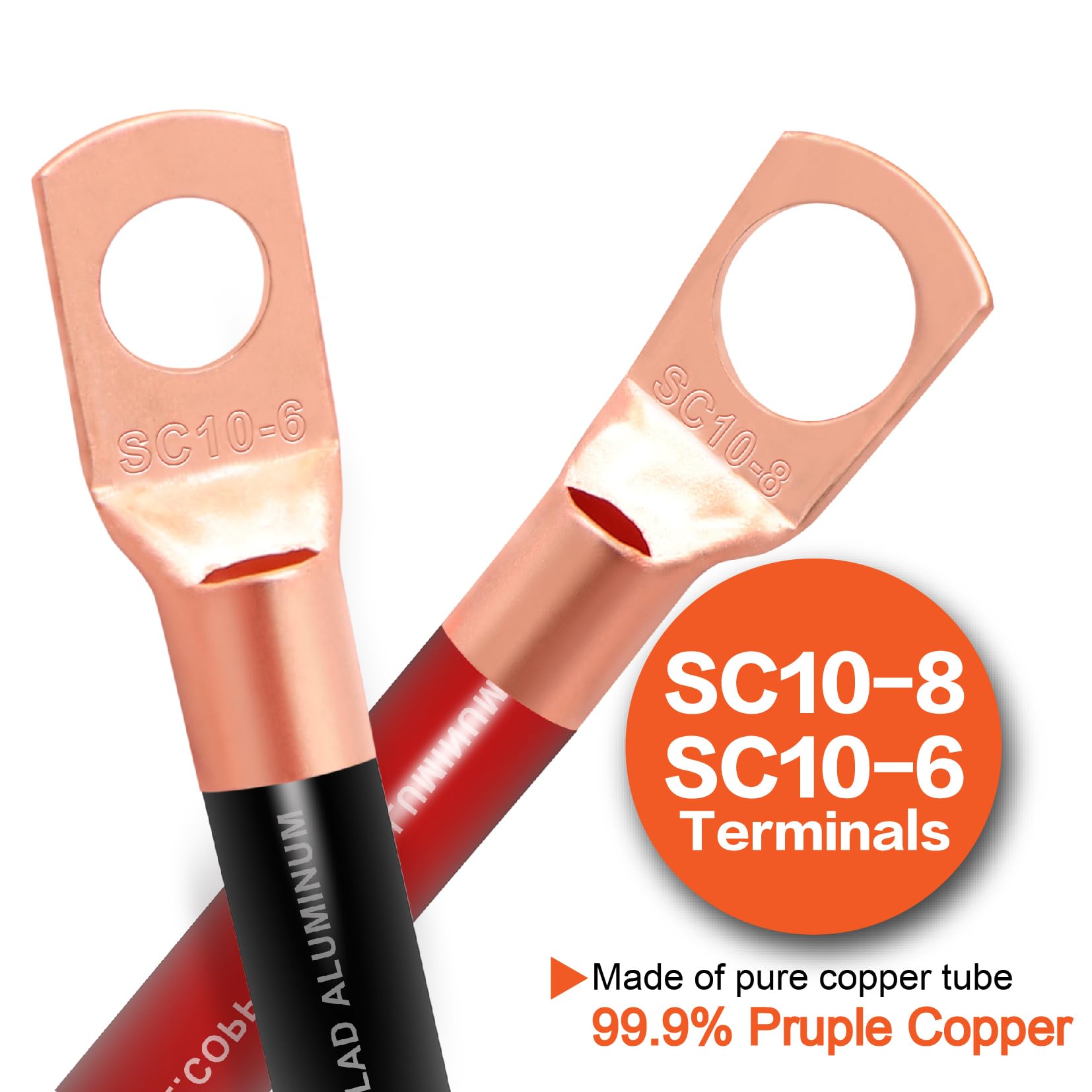 8 Gauge Wire (25Ft Each   Red/Black) Copper Clad Aluminum Cca   Primary Automotive Wire,Car Amplifier Power & Ground Cable, 20Pc