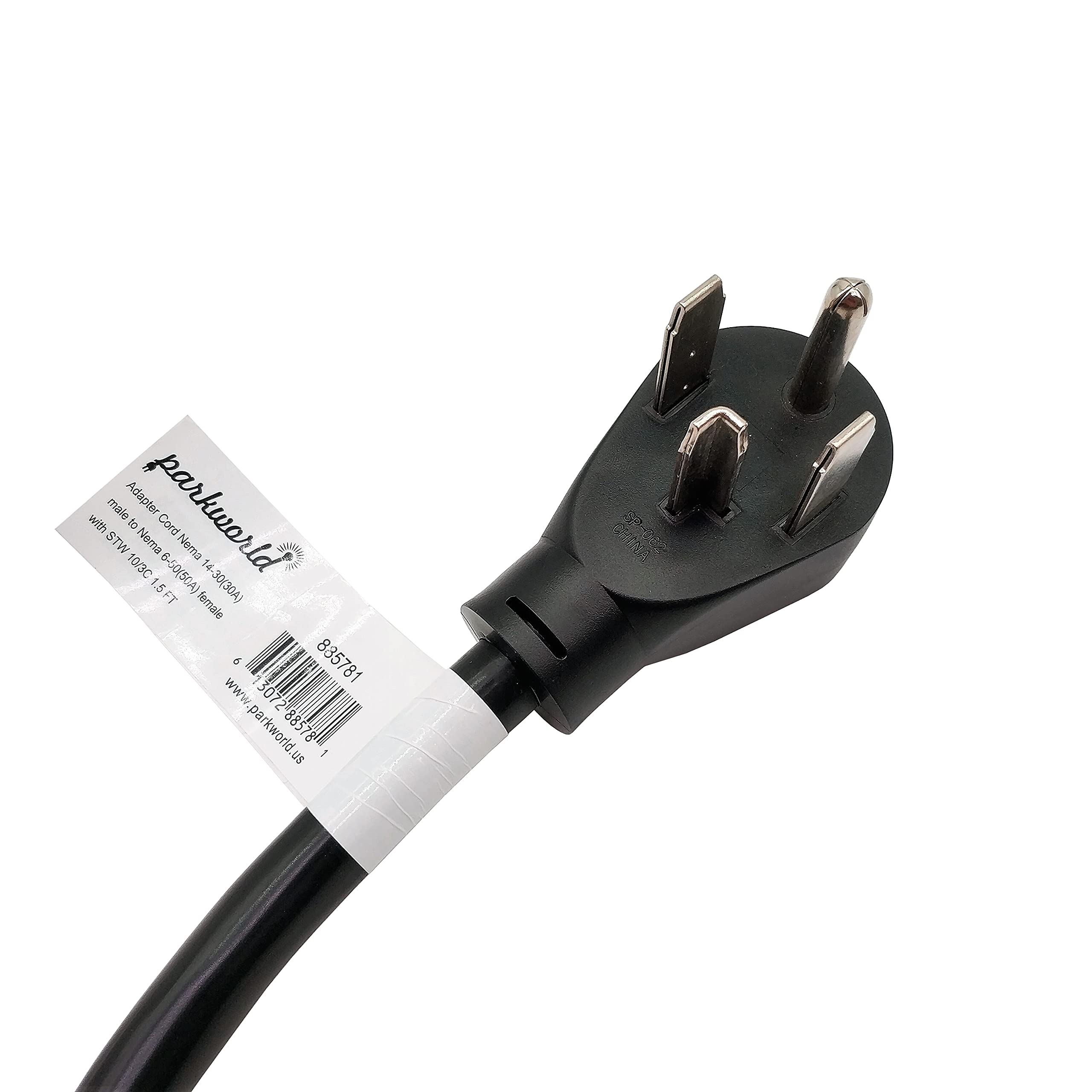 Parkworld 885781 Dryer 14-30P To Welder 6-50R Welder Adapter Cord 30A 250V