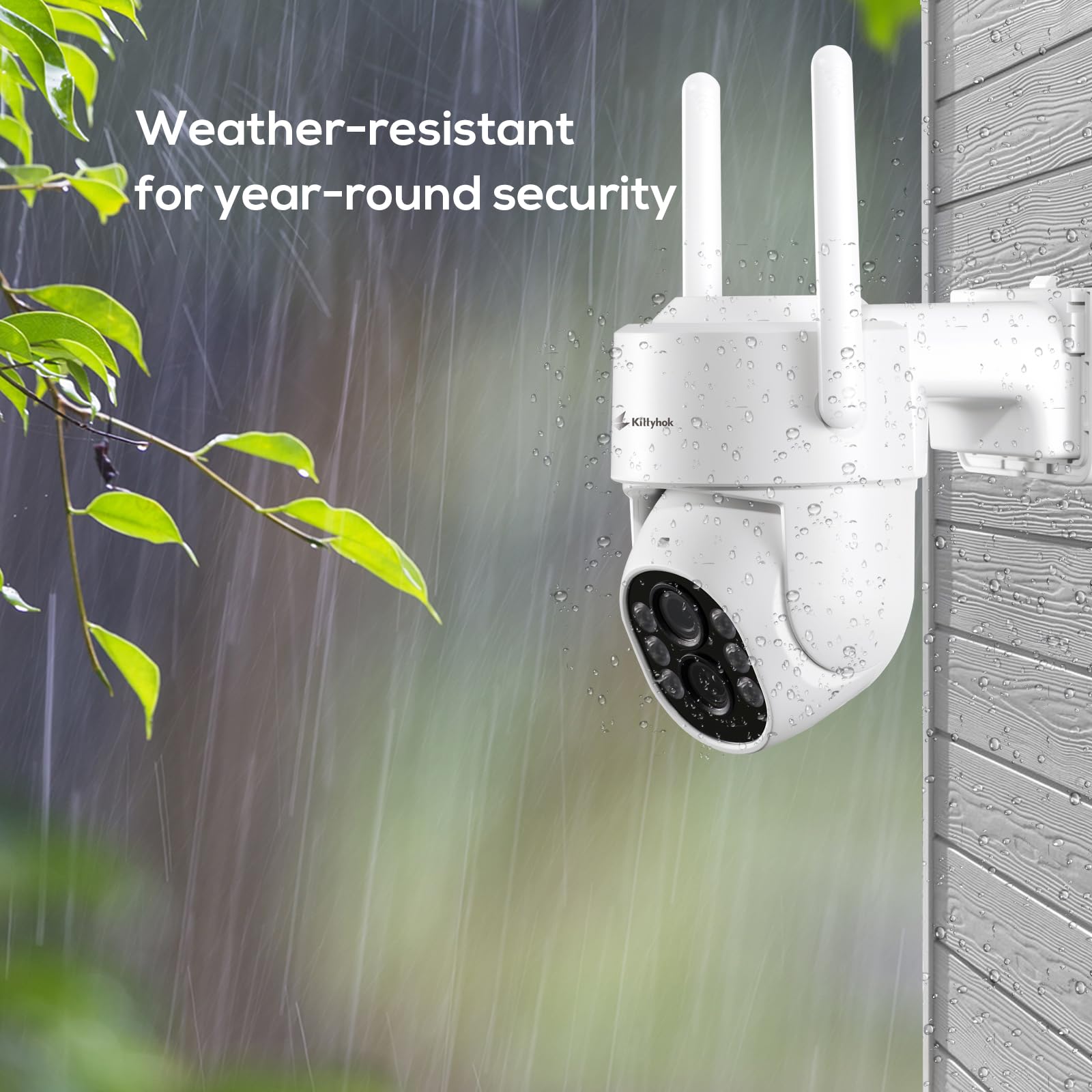 Kittyhok Dual Lens Ptz Security Camera Wireless Outdoor | 2K Fhd Wireless Security Camera With 10X Hybrid Zoom, 360 Viewing, Aut