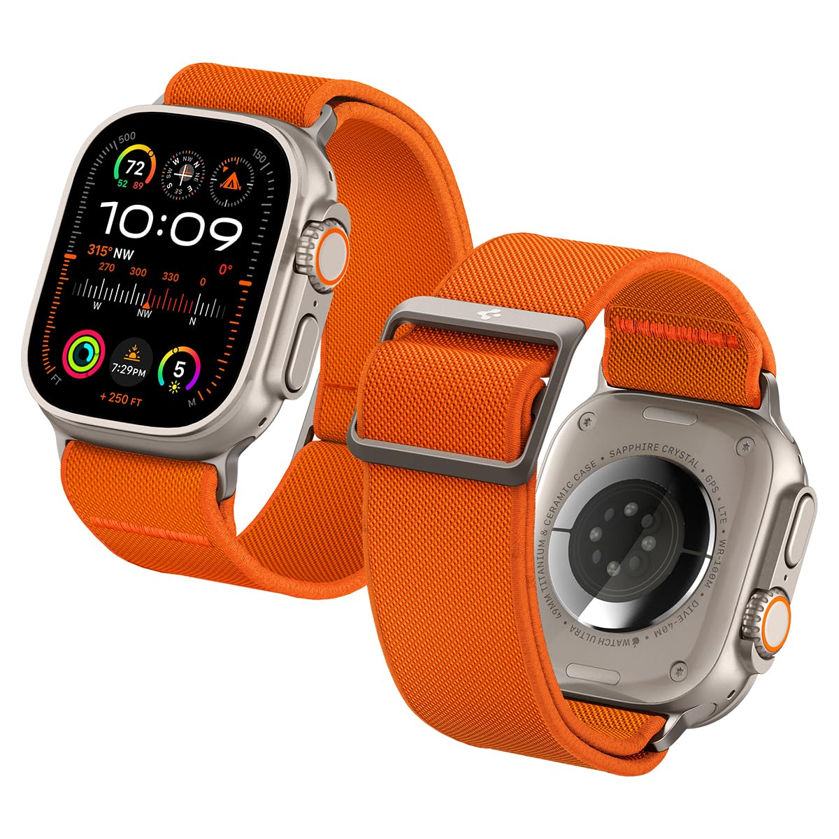 Spigen Lite Fit Ultra Strap Designed for Apple Watch Band Compatible with Ultra 3/2/1 49mm, Series 11/10 46mm, 9/8/7 45mm, SE3/S