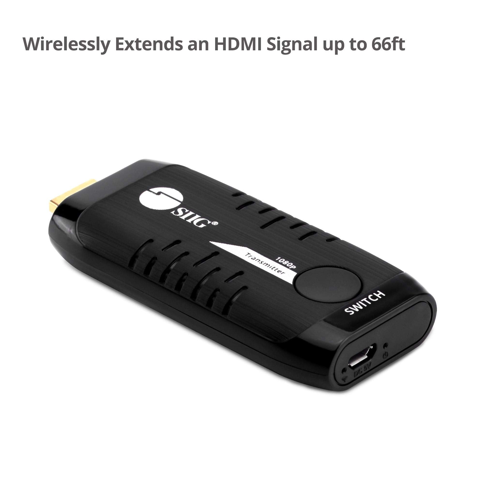 Siig 1080P Wireless Hdmi Extender   Transmitter Unit For Hdmi Extender Kit To Support 10 Hdmi Displays   (Ce H24E11 S1)