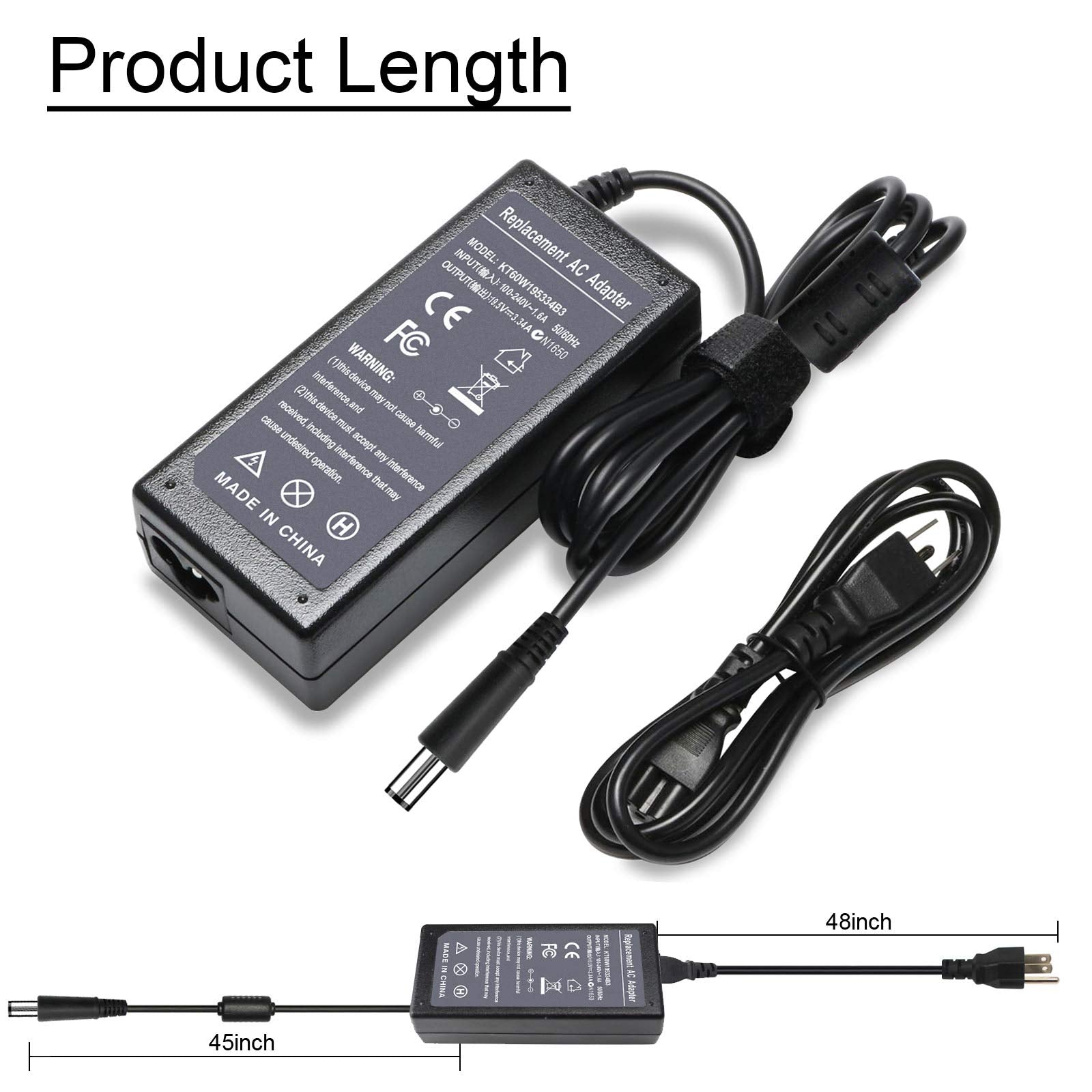 Zayupvl 65W 7.4Mm Tip Replacement Ac Adapter For Dell Latitude 3190 7470 5580 7280 La65Ns2 01 E5570 E7450 E6430 E6410 E6440 E744