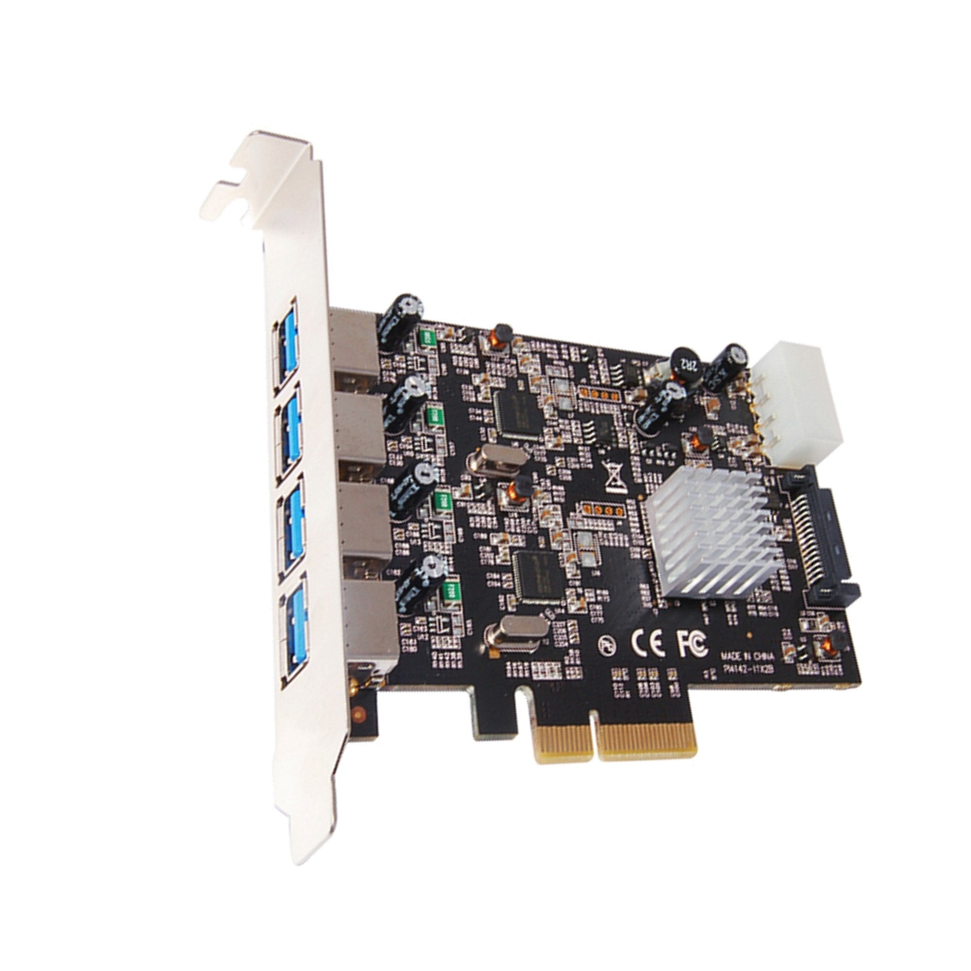 Vantec 4-Port Dedicated 10Gbps Usb 3.1 Gen 2 Pcie Host Card With Dual Controller For Pcie X4/X8/X16 Slot Black/Silver Black/Silv