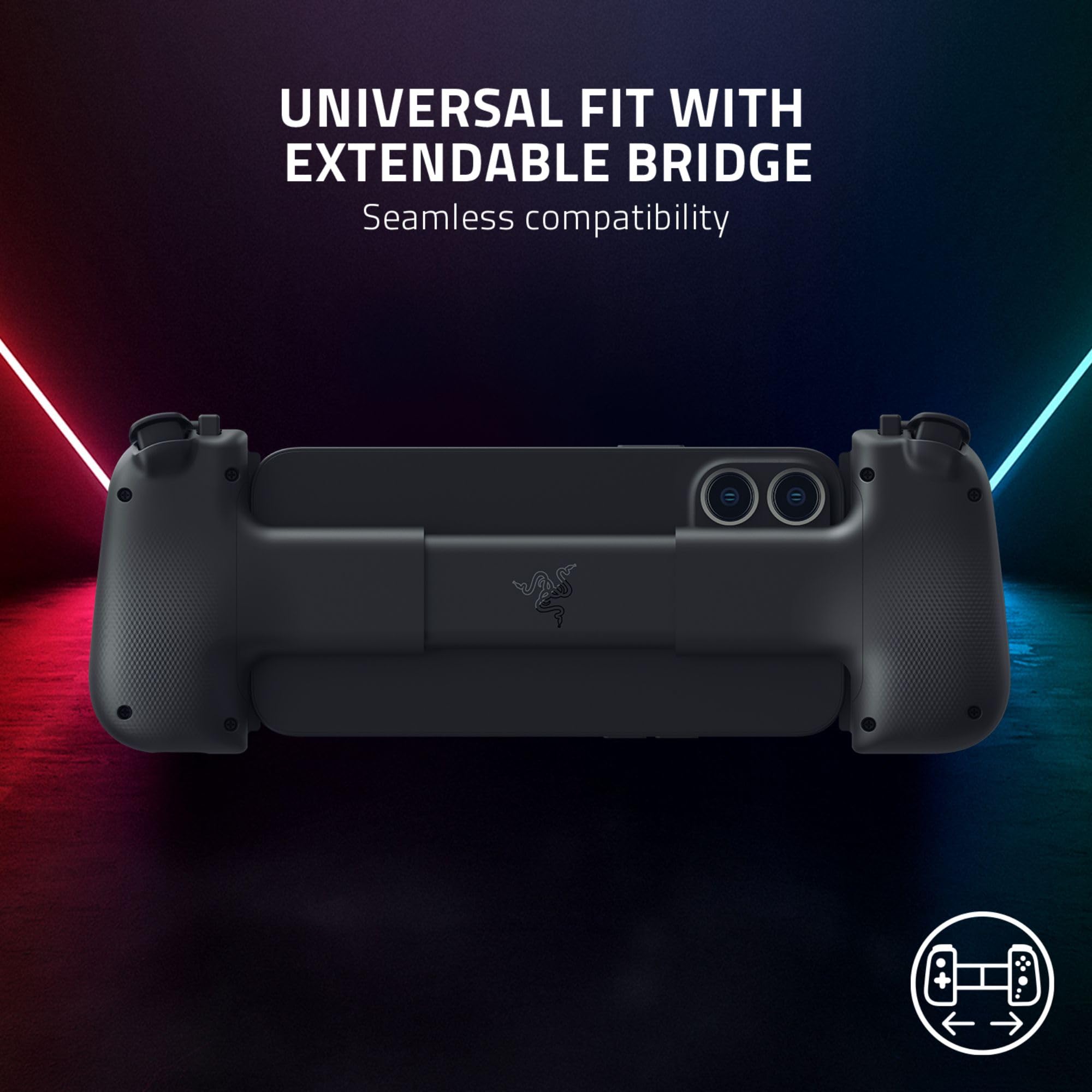 Razer Kishi V2 Mobile Gaming Controller For Iphone (Lightning): Console Quality Controls - Universal Fit W/ Extendable Bridge -