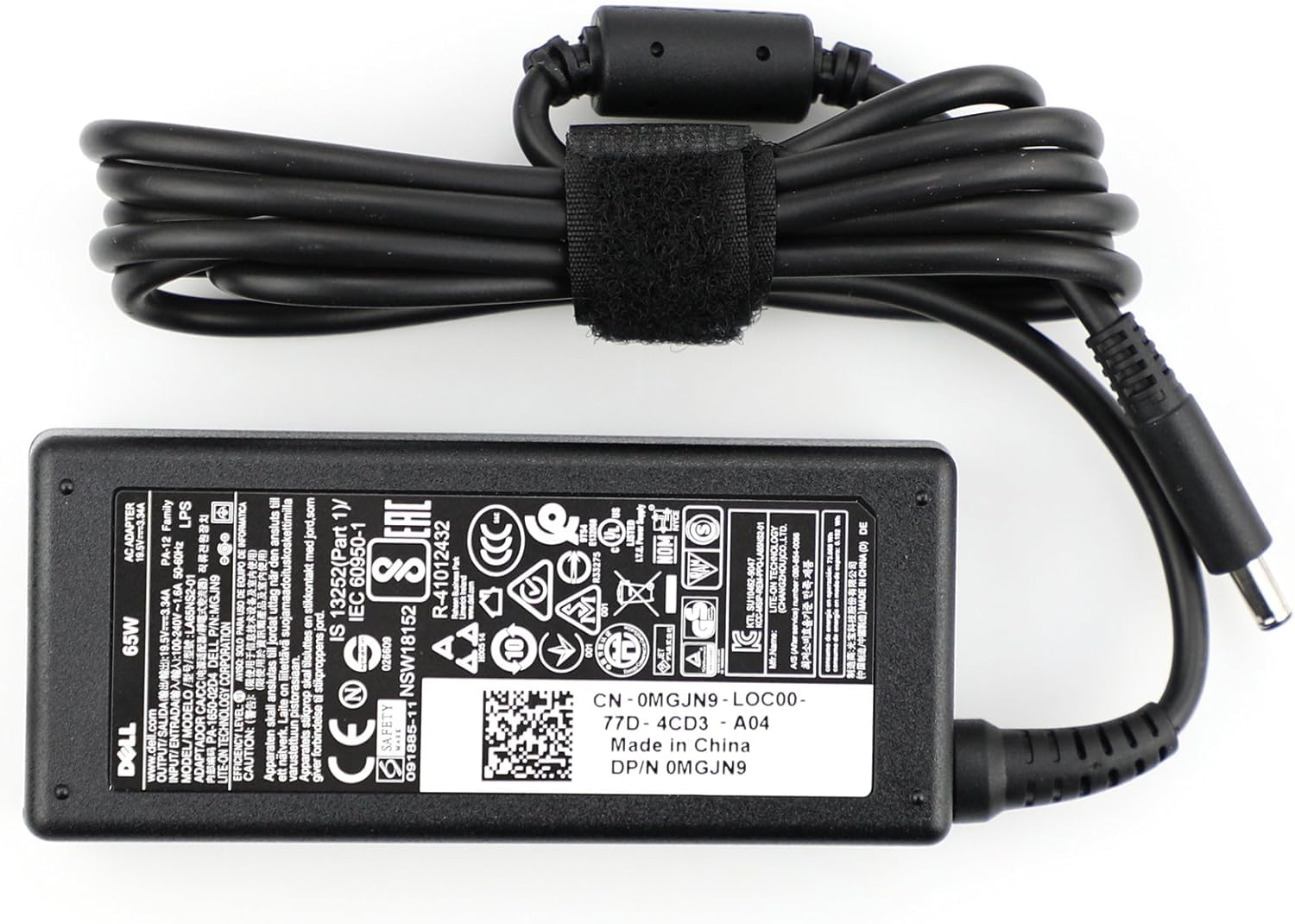 Genuine 65W Ac Adapter Charger 4.5Mm Tip For Dell Vostro 13 14 15 16 3000 5000 Series 5410 5471 5481 5490 5501 5502 5301 3420 34