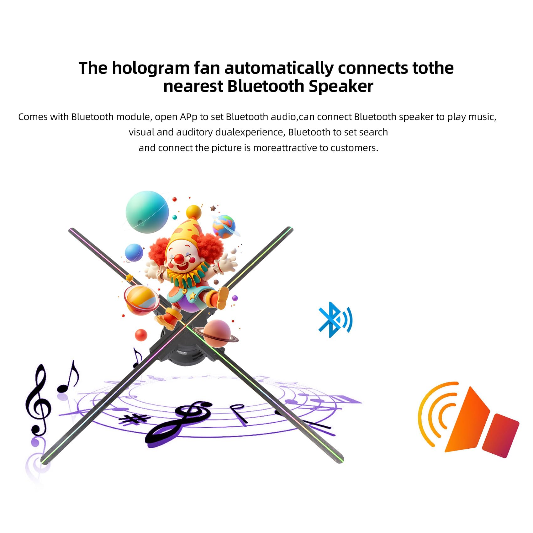 3D Hologram Fan, 25.6 Inch Hologram Projector Screwless Led Lights Hd Led 2000*1444Px Resolution With App And Wifi, Remote Contr