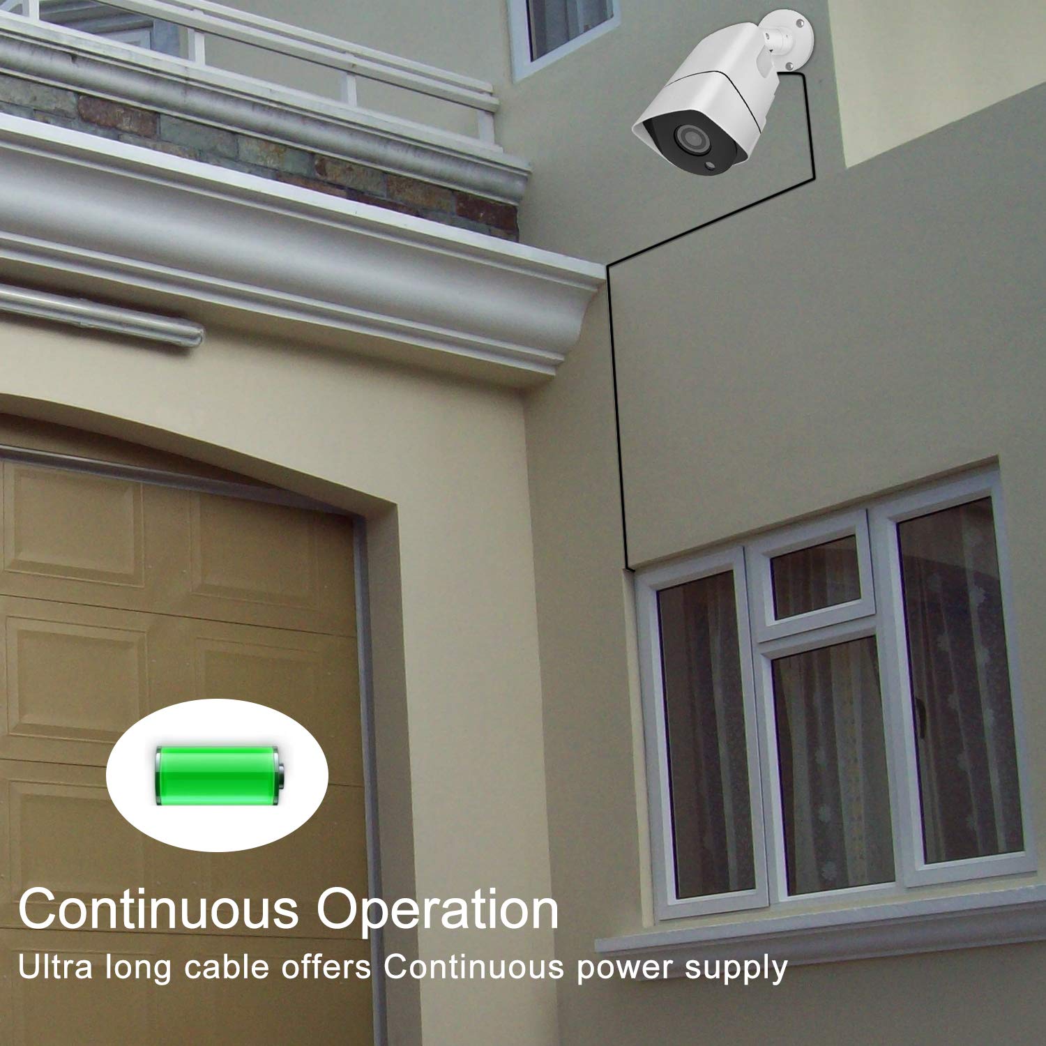 Uogw 2 Pack Dc Power Extension Cable, 20Ft 2.1Mm X 5.5Mm Extension Cord Compatible With 12V Dc Adapter Cord For Security Camera