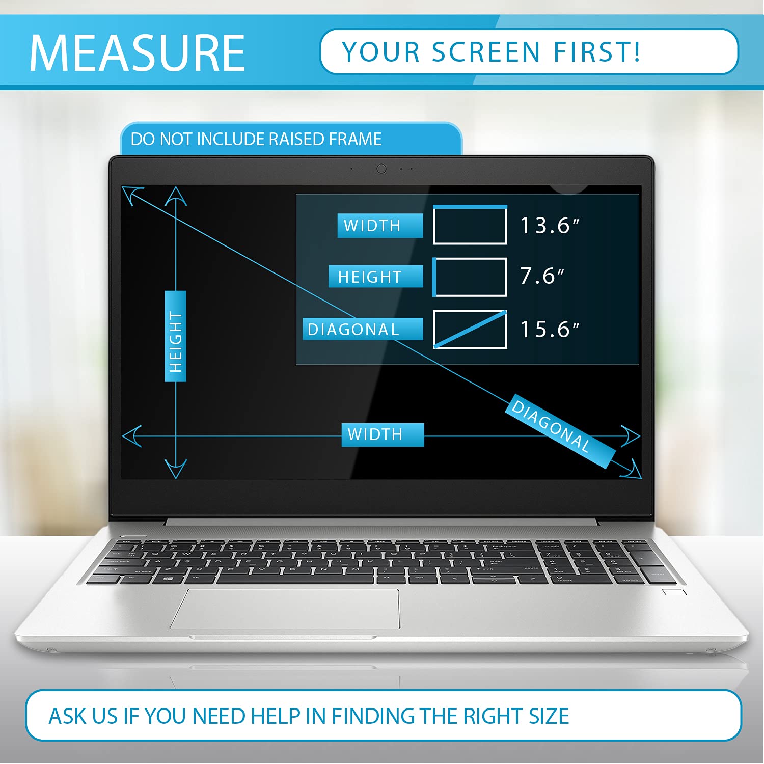Premium Anti Blue Light And Anti Glare Screen Protector (3 Pack) For 15.6 Inches Laptop. Filter Out Blue Light And Relieve Compu