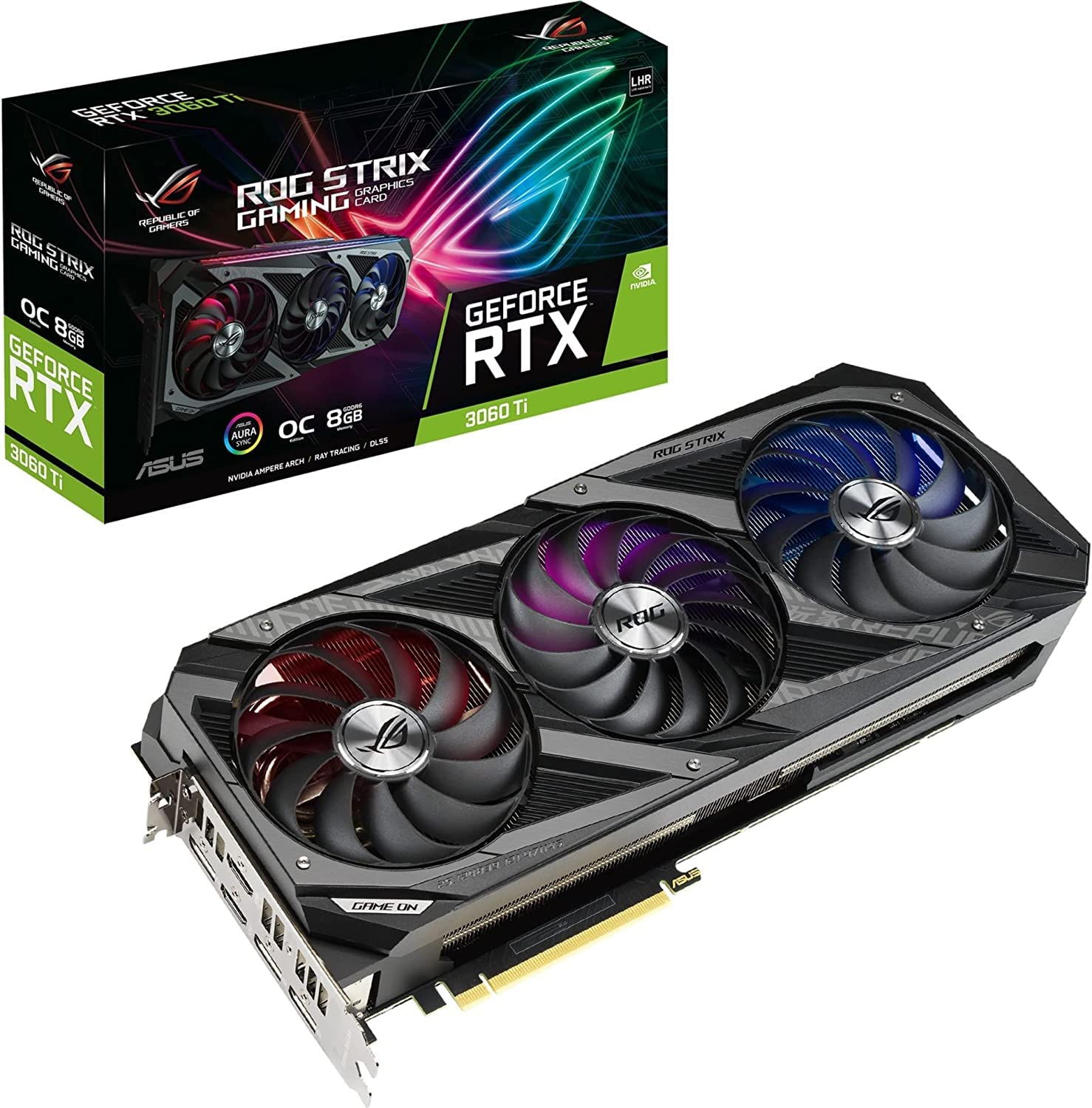 ASUS VCX STRIXRTX3060TI8GV2GAM GeForce RTX 3060 Ti 8GB GDDR6 256B HDMI DP