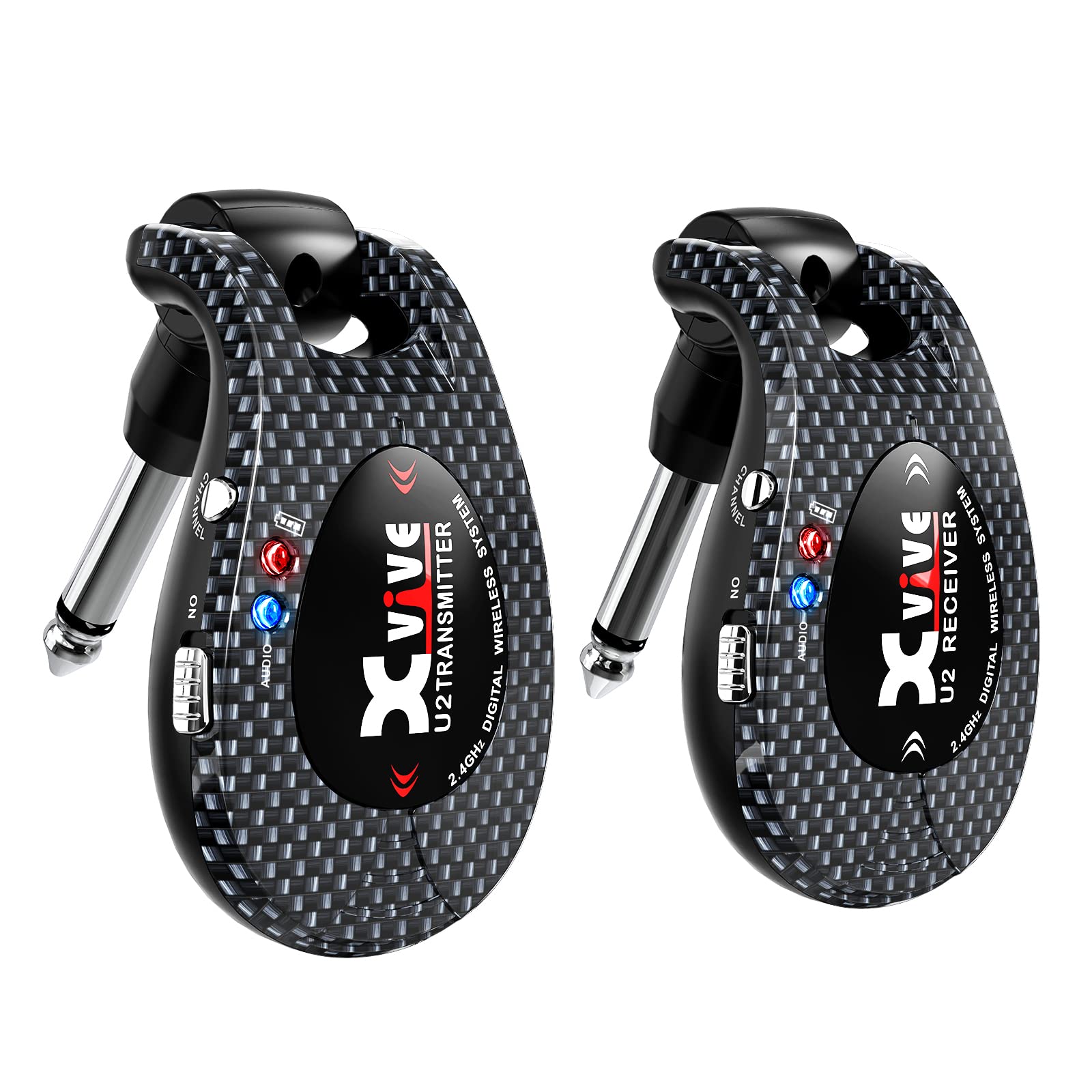 Xvive U2 Guitar Wireless System Wireless Transmitter and Receiver 2.4GHz 4 Channels for Guitar