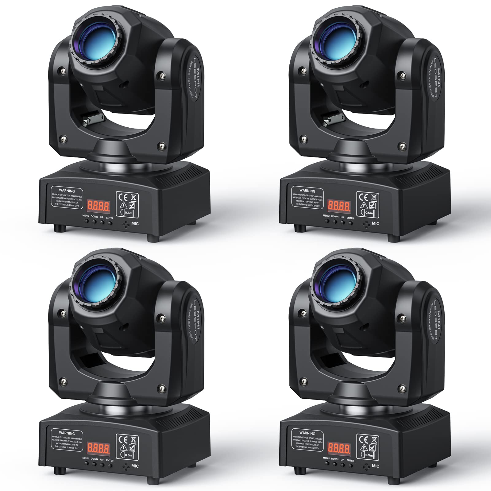 Moving Head DJ Lights, UKing 50W LED Moving Head Light with 7 Gobos 7 Colors and Open White Beam Spotlight by DMX and Sound Act