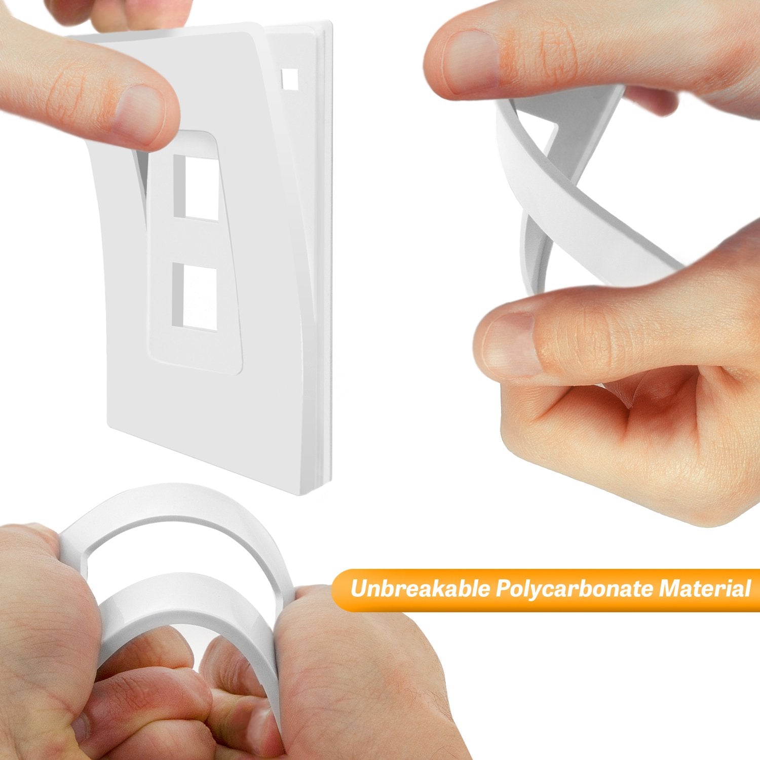 Topgreener 2 Port Rj45 Keystone Screwless Wall Plate, Cat5 Cat6 Jack Module Compatible, Size 1 Gang 4.69'' X 2.93'', Port .60''