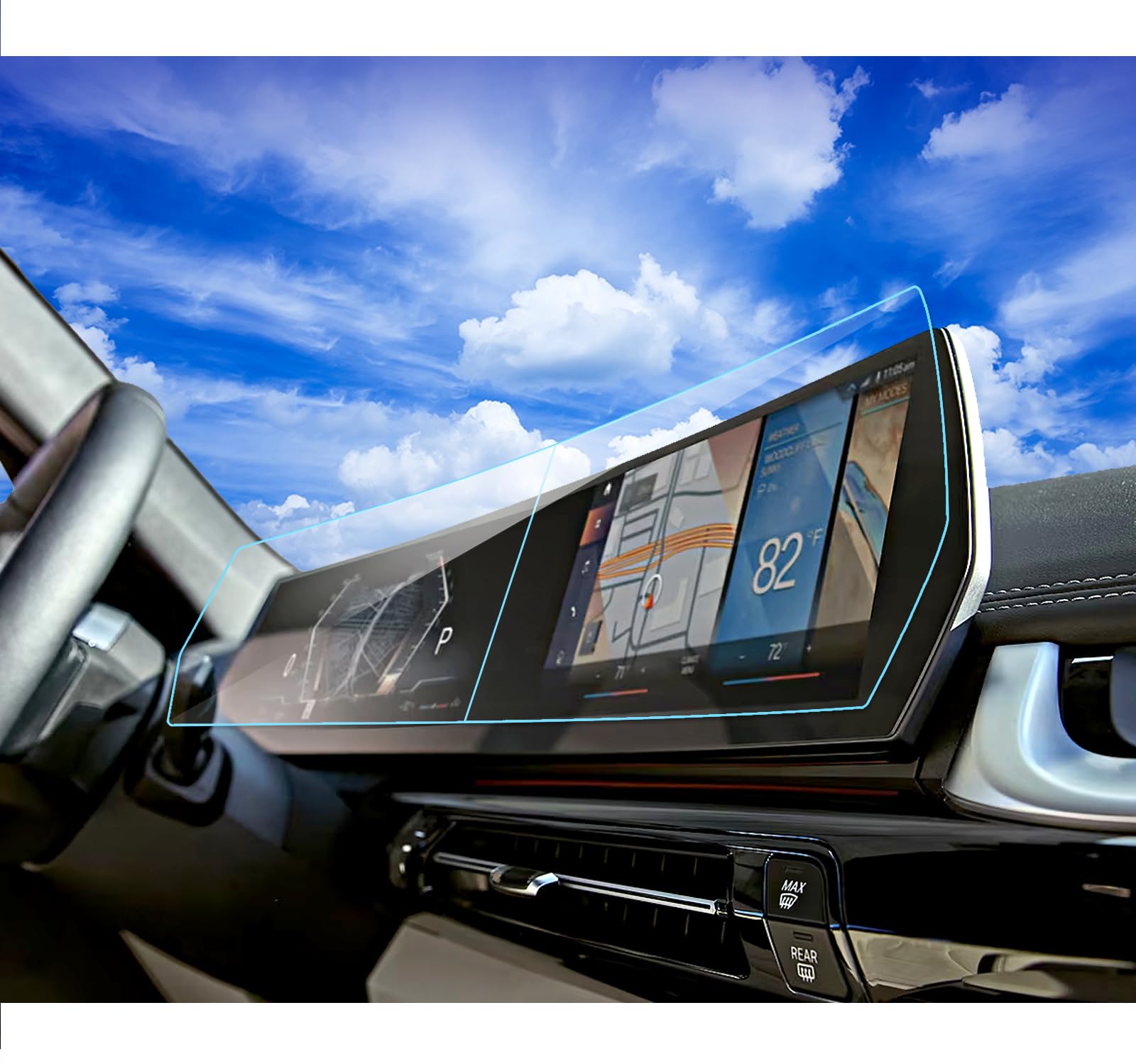 Xxciwp Tempered Glass 2023 2024 2025 Bmw X1 Xdrive28I Bmw Screen Protector For 2024 2023 Bmw X1 U11 Touch Screen 2024 Bmw M35I A