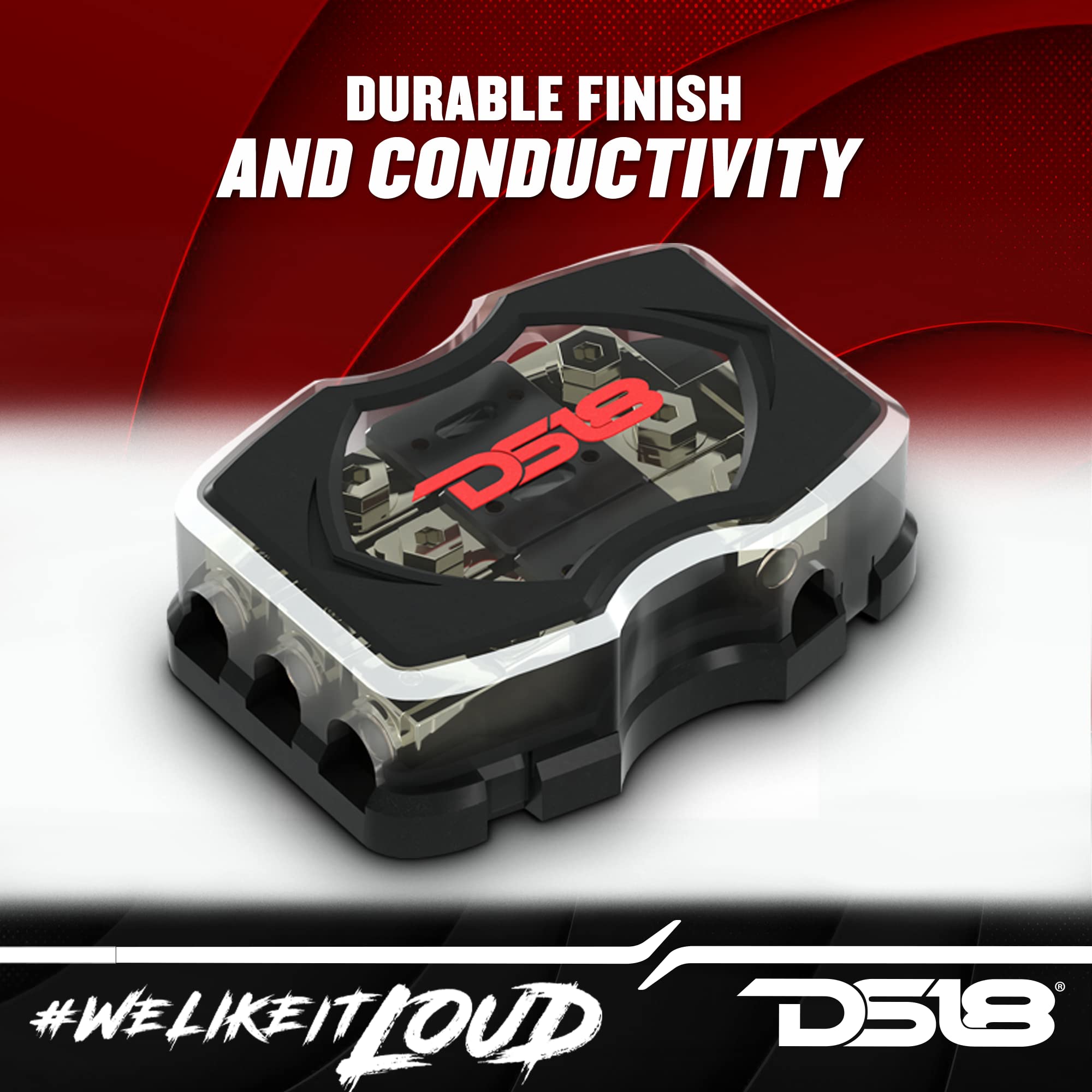 Ds18 3Anl 150A/1X0Ga In/3X4Ga Out Anl Fuse Distribution Holder With Three 150A Fuses