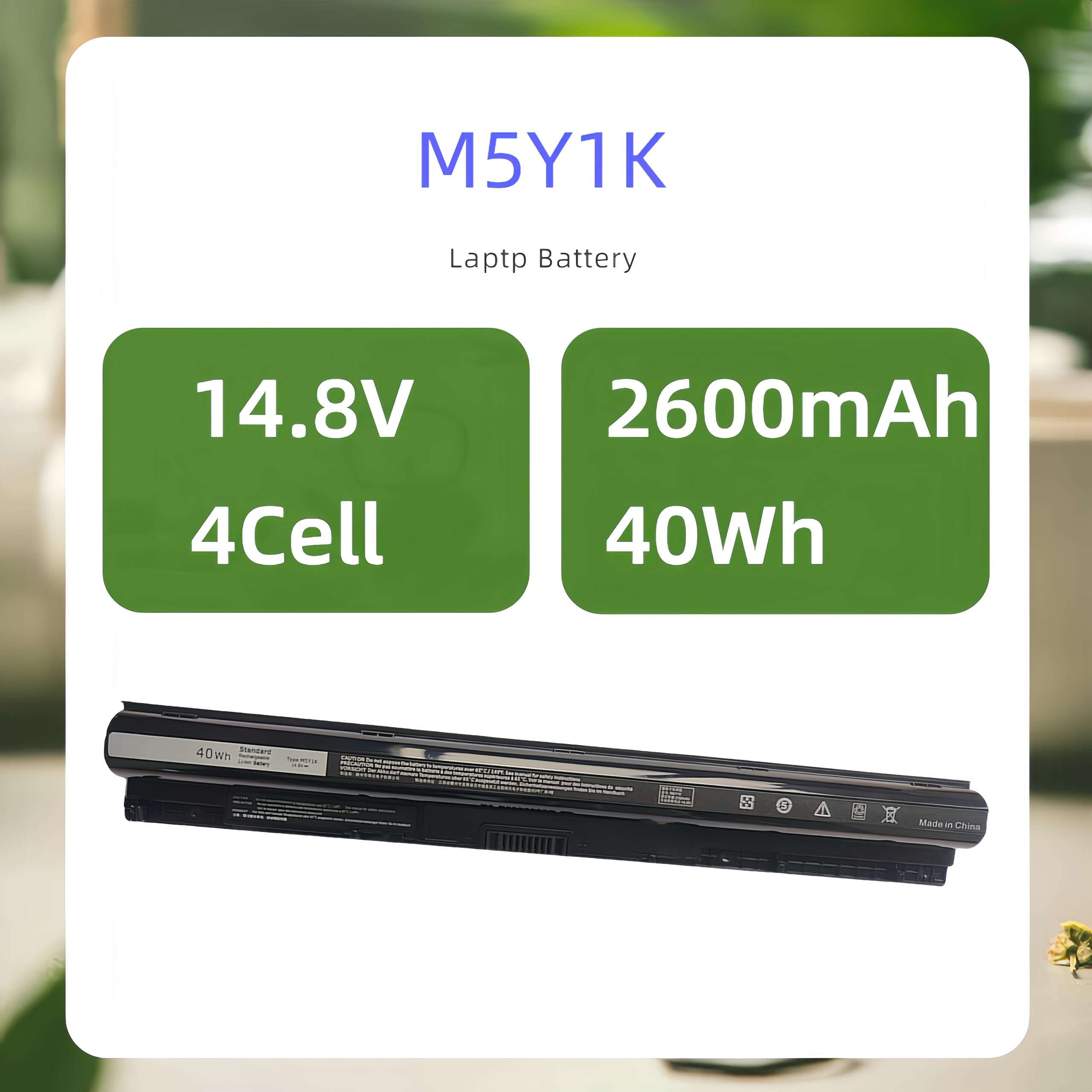 DHEYWYS M5Y1K Laptop Battery 14.8V 40WH for Dell Inspiron 15 5000 3000 Series 5559 5558 5555 3567 Black