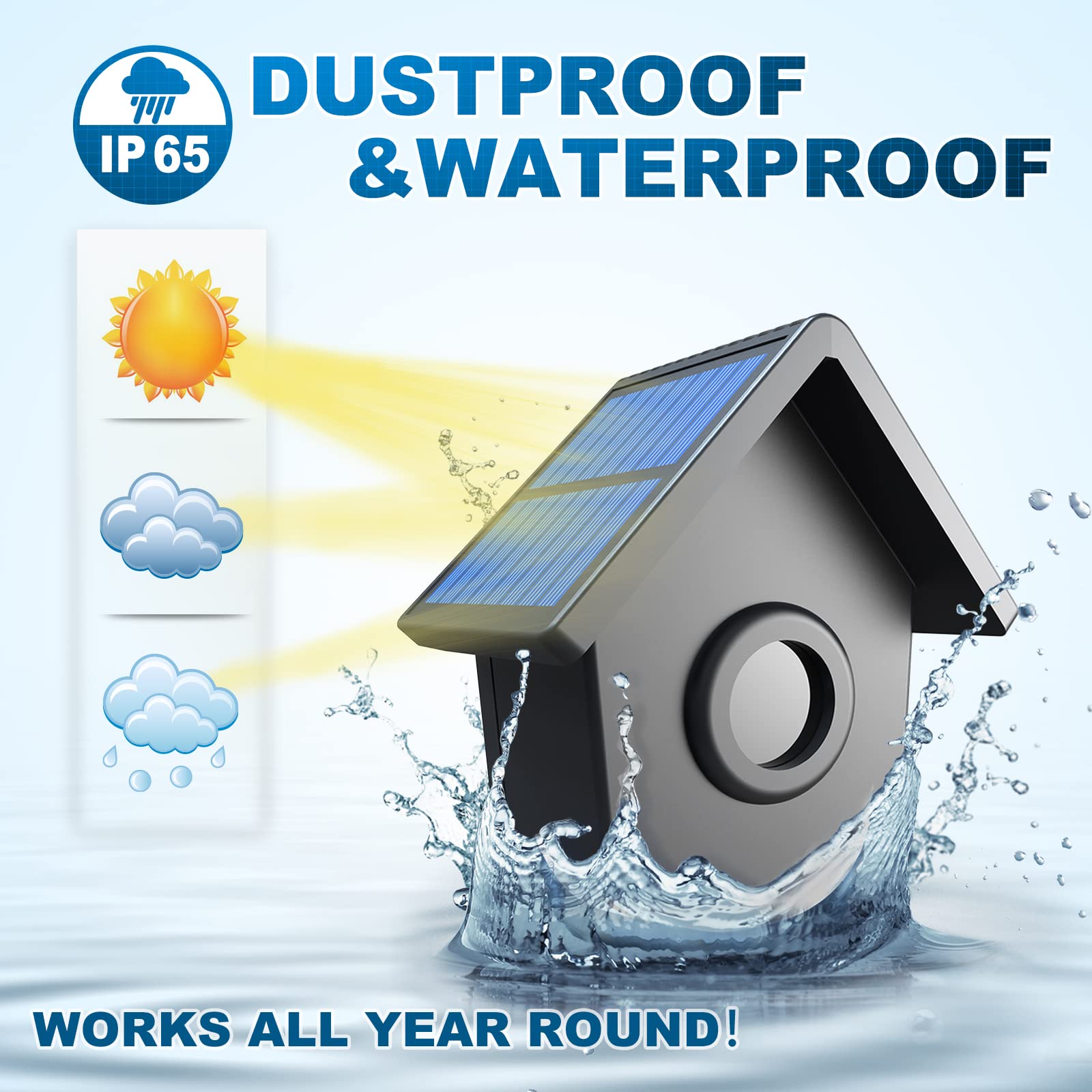 Htzsafe 1/2 Mile Long Range Solar Driveway Alarm   Outdoor Weatherproof Wireless Motion Sensor&Detector  Portable Receiver Has Long Last Backup Battery   Diy Security System  1 Receiver + 3 Sensors