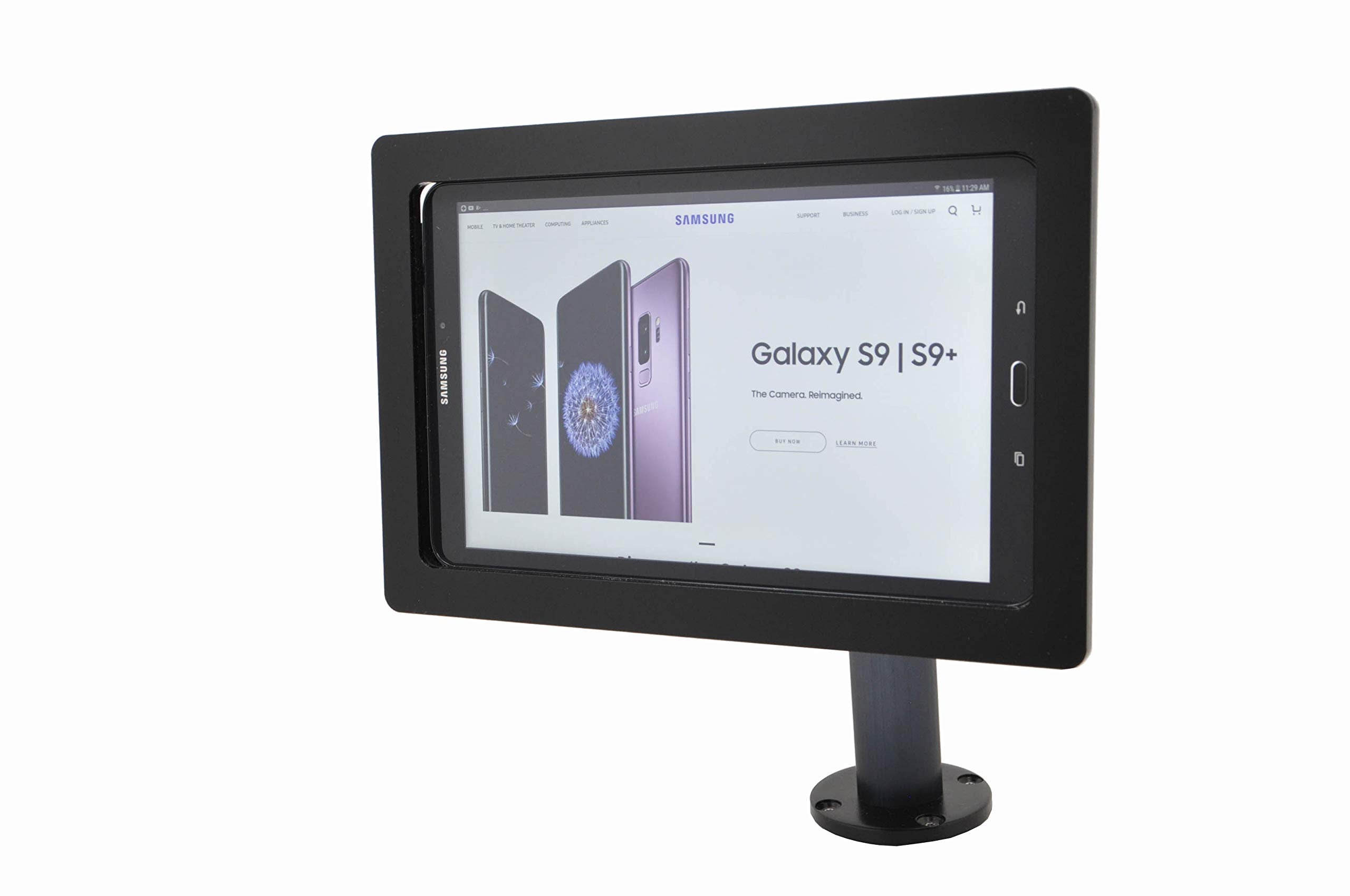 Tabcare Security Anti Theft Acrylic Vesa Enclosure For Samsung Galaxy 10.5' Tablet With Wall Mount Kit (Black, Tab S4 10.5)