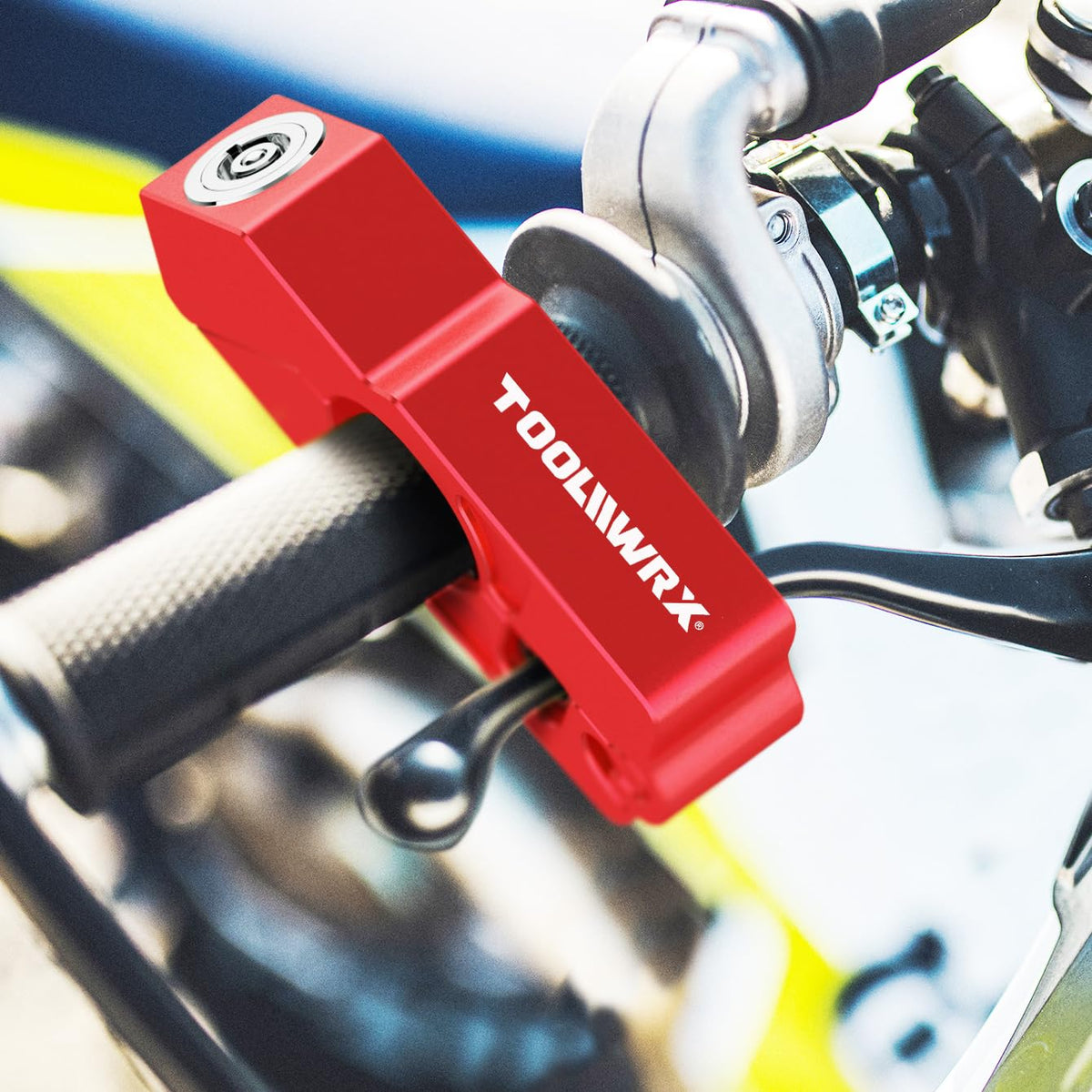 Motorcycle Handlebar Lock Grip With Lever Protection Sleeve   Heavy Duty Motorcycle Lock Anti Theft Throttle Brake Grip Lock Men