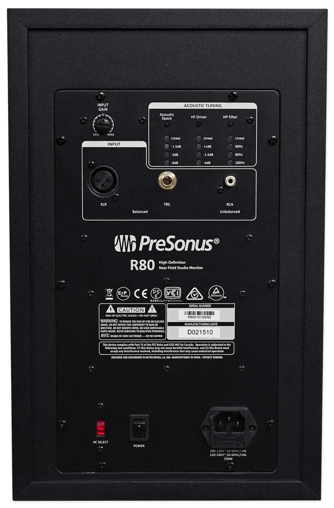 Presonus R80 Amt Studio Monitor (Single)