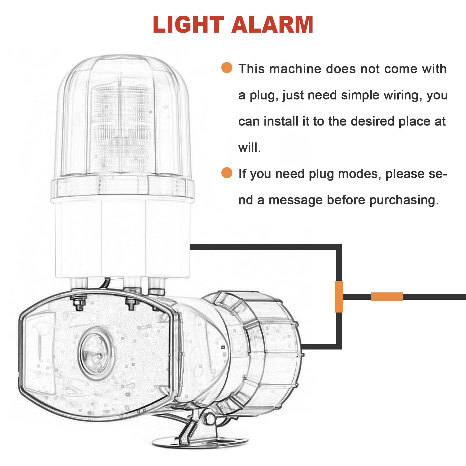 Saladulce Sound And Light Loud Alarm Siren With Strobe Light Industrial Led Warning Light Horn Siren Alarm 115Db 60W Lte 1101 (A