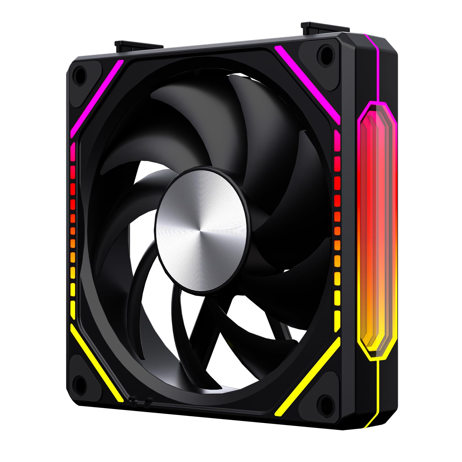 Modular Prism Building Block Chassis Fan, 120Mm Led Fan Compatible With Asus Aura, Msi Mystic Light For Pc Chassis, Computer Cpu