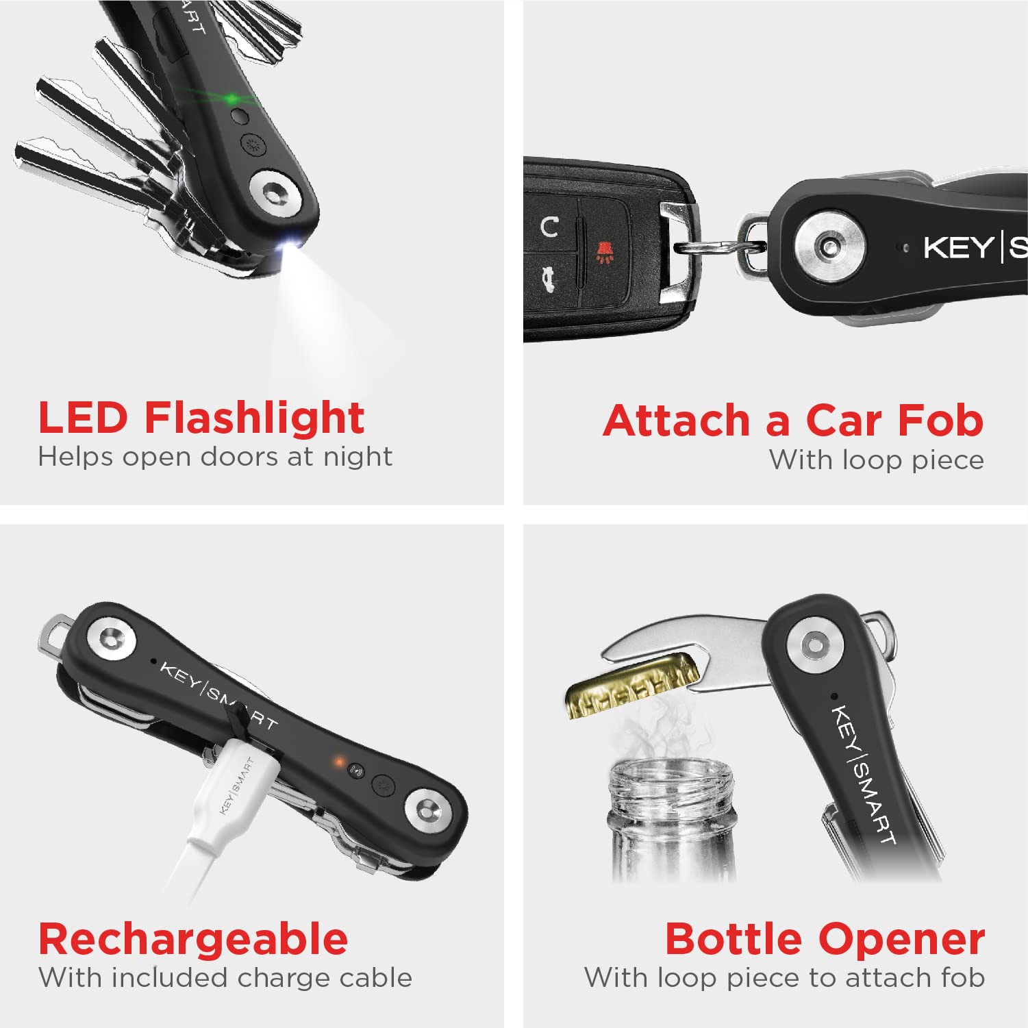 Key Smart Keysmart Ipro   Apple Find My App Compatible   Find Your Lost Key Organizer Keychain Holder, Compact Trackable Key Cha
