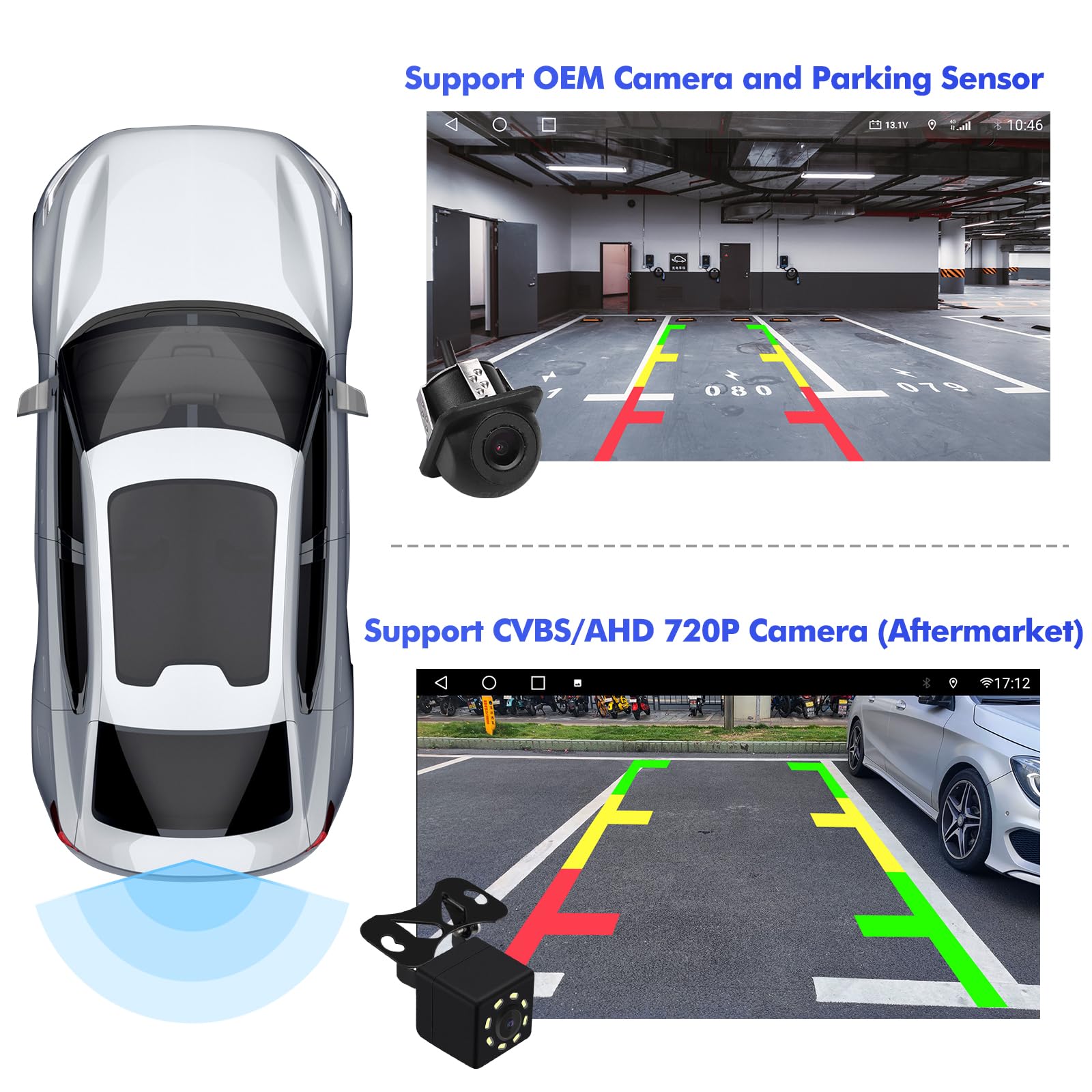 Aumume 10.1 Inches Android 10 Double Din Car Stereo For Toyota Tundra 2007 2013 & Sequoia 2008 2018 Ips Touchscreen Screen Car R