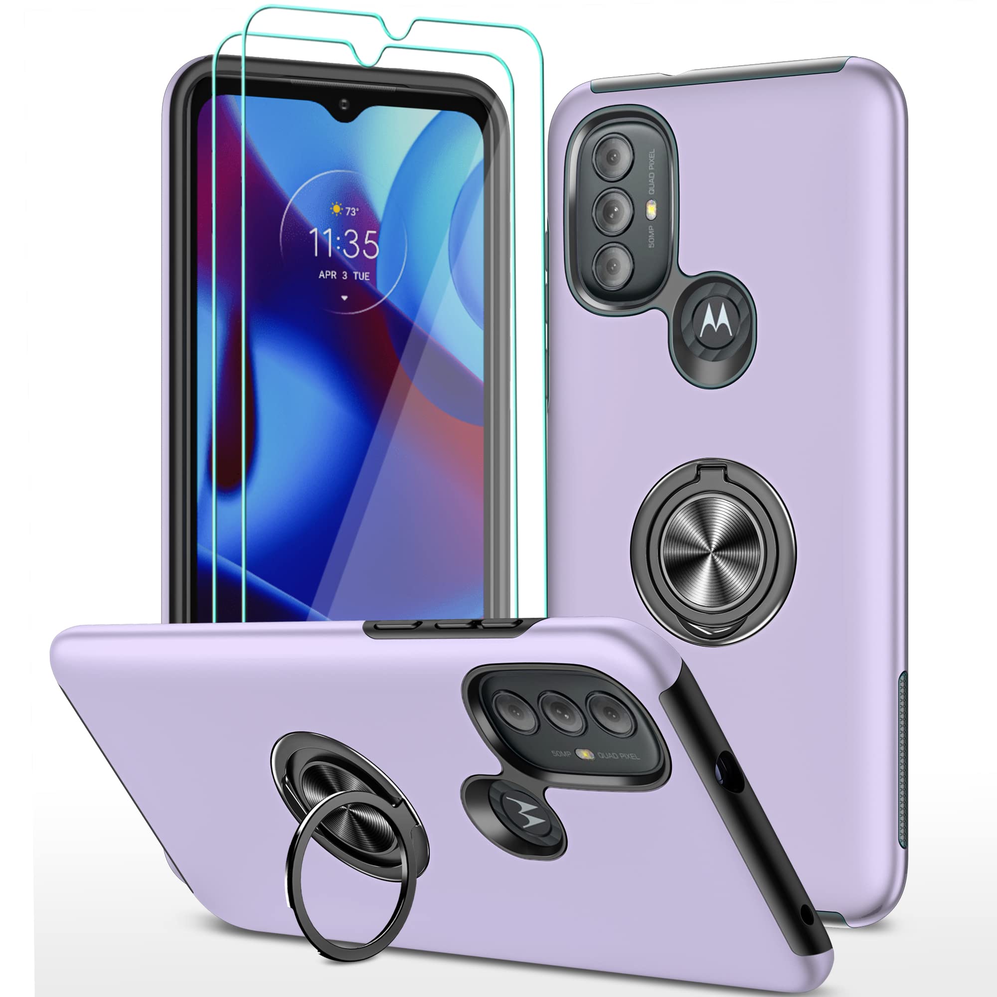 AKINIK Compatible for Motorola Moto G Pure XT2163DL / G Power 2022, Nano Explosion-Proof Film [2 Pack], Heavy Duty Shockproof Sl