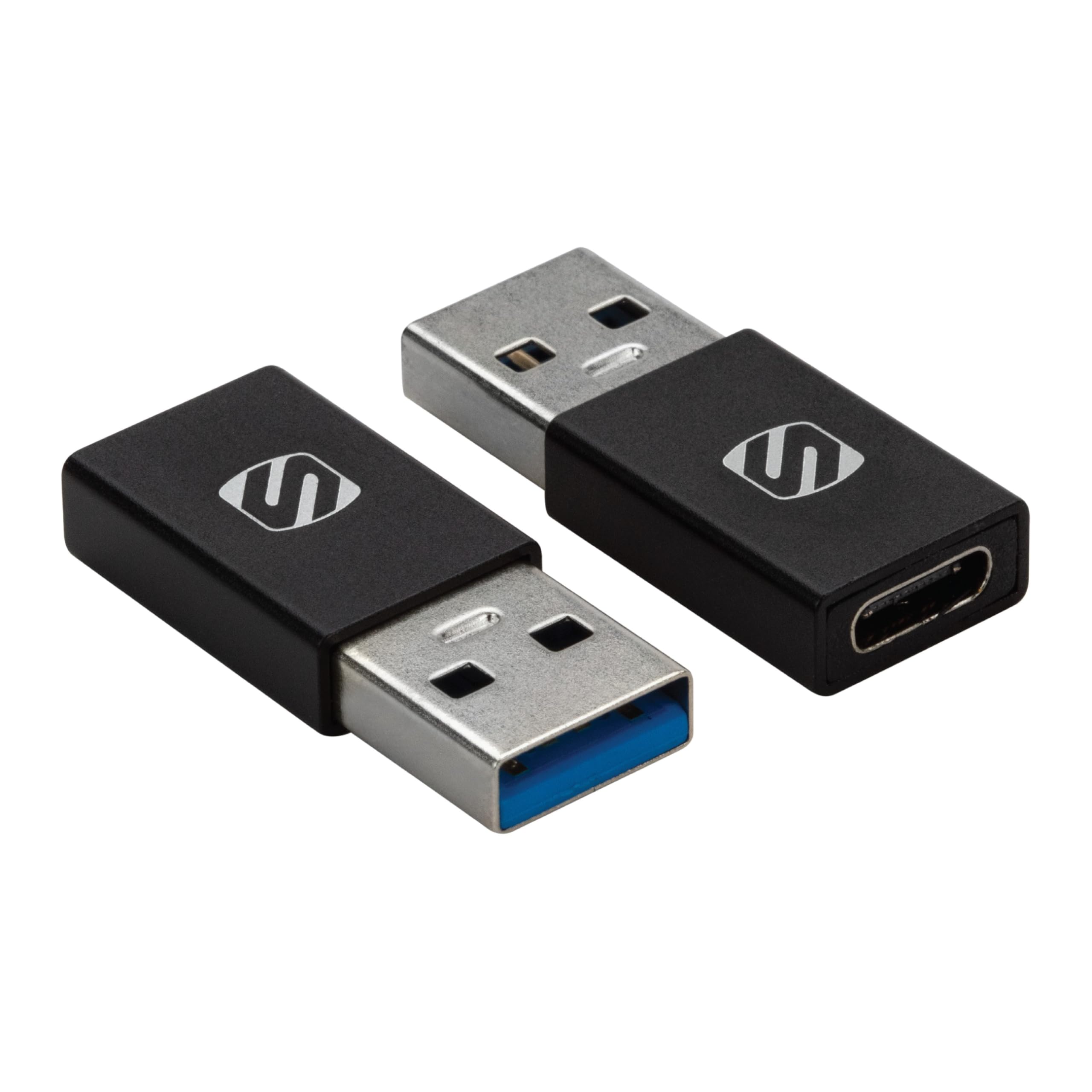 SCOSCHE ACA 2PKSP Strikeline USB Type C to USB Type A Adapter 2 Pack   Black