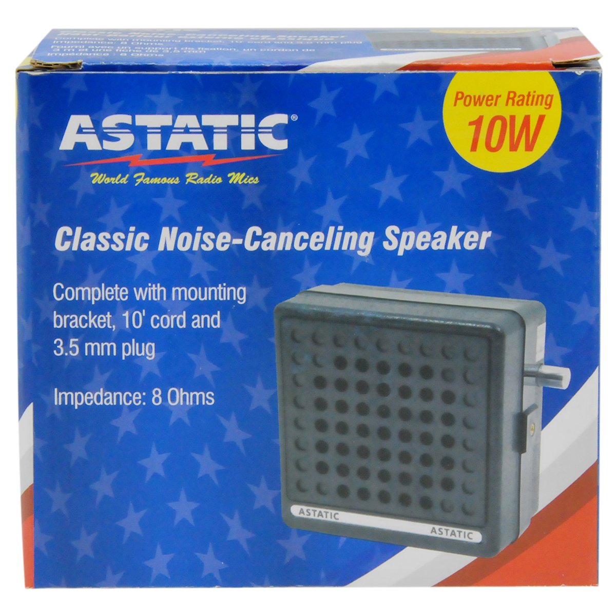 Astatic 302-VS6 10W/8? Noise Cancelling External CB Speaker, Black
