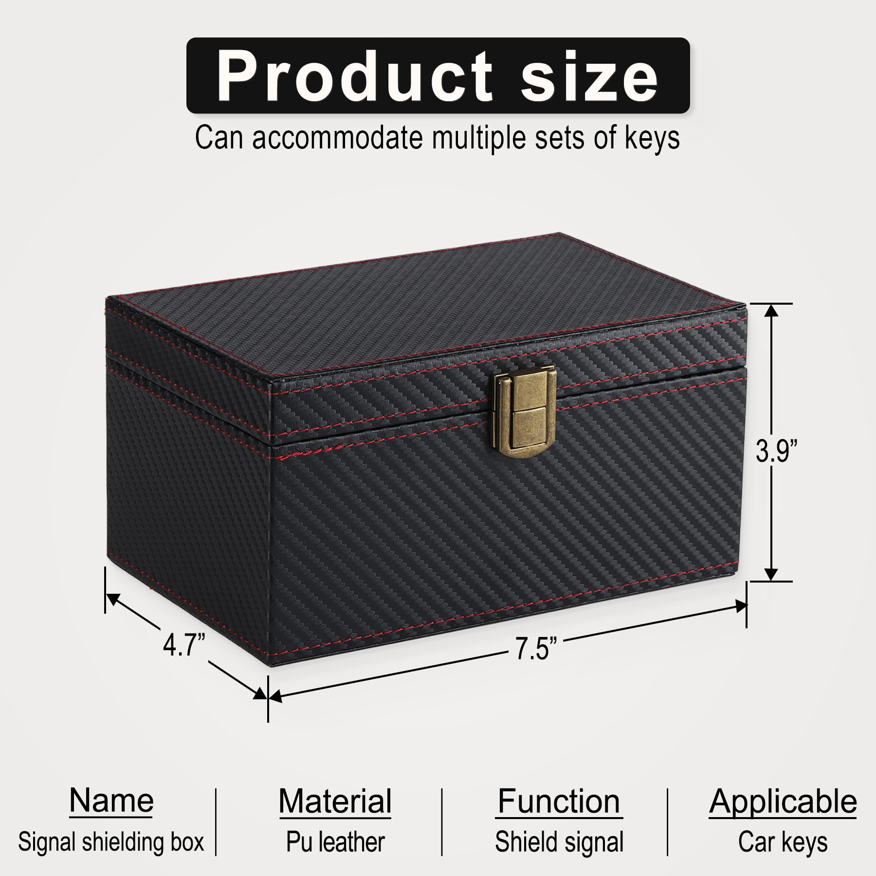 Amiss Faraday Box Signal Blocking Box For Car Key, Faraday Key Fob Protector Rfid Blocking Cages, Keyless Entry Car Protector Fa