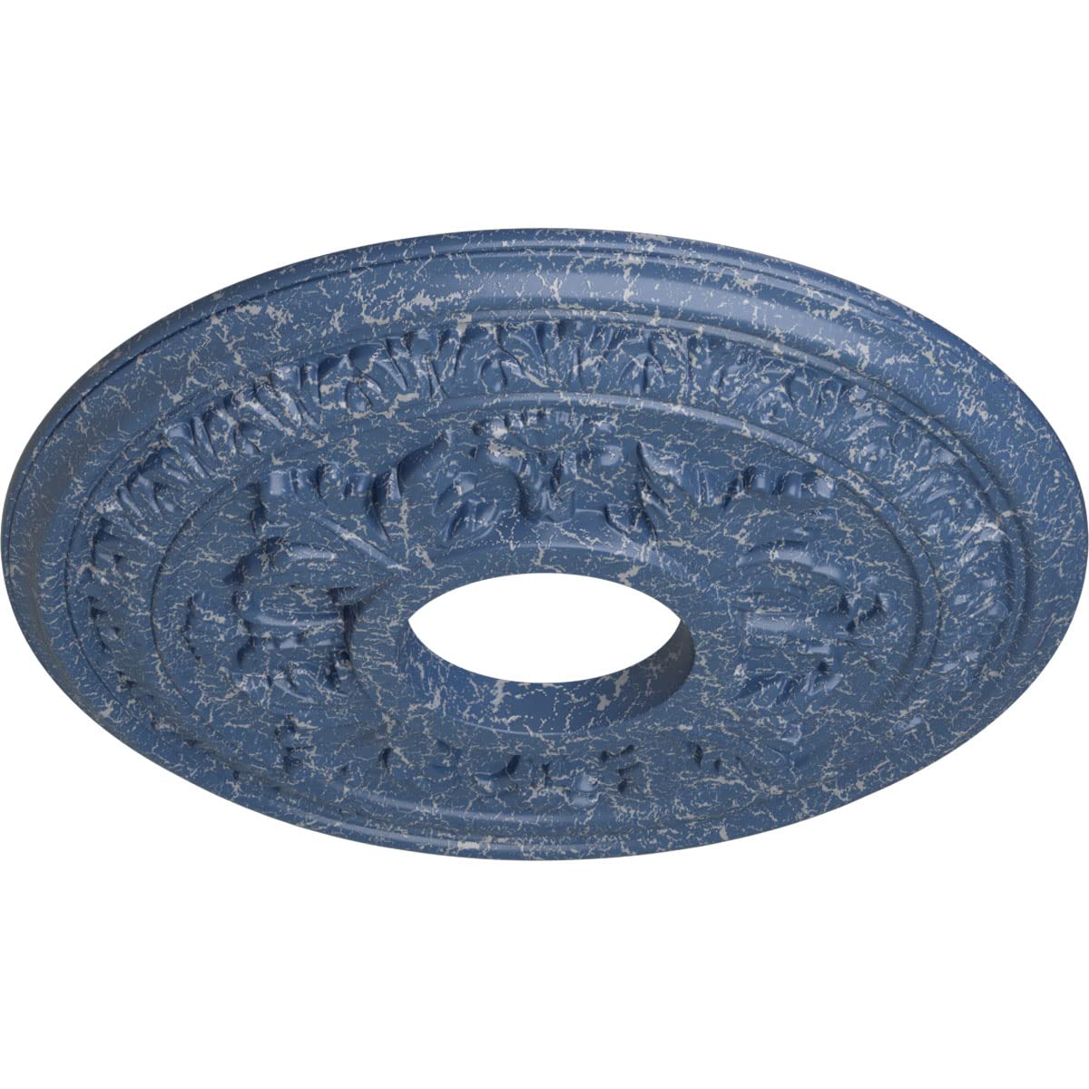 Ekena Millwork Cm15Baamc Baltimore Ceiling Medallion, 15 3/8''Od X 4 1/4''Id X 1 1/2''P, Hand Painted Americana Crackle