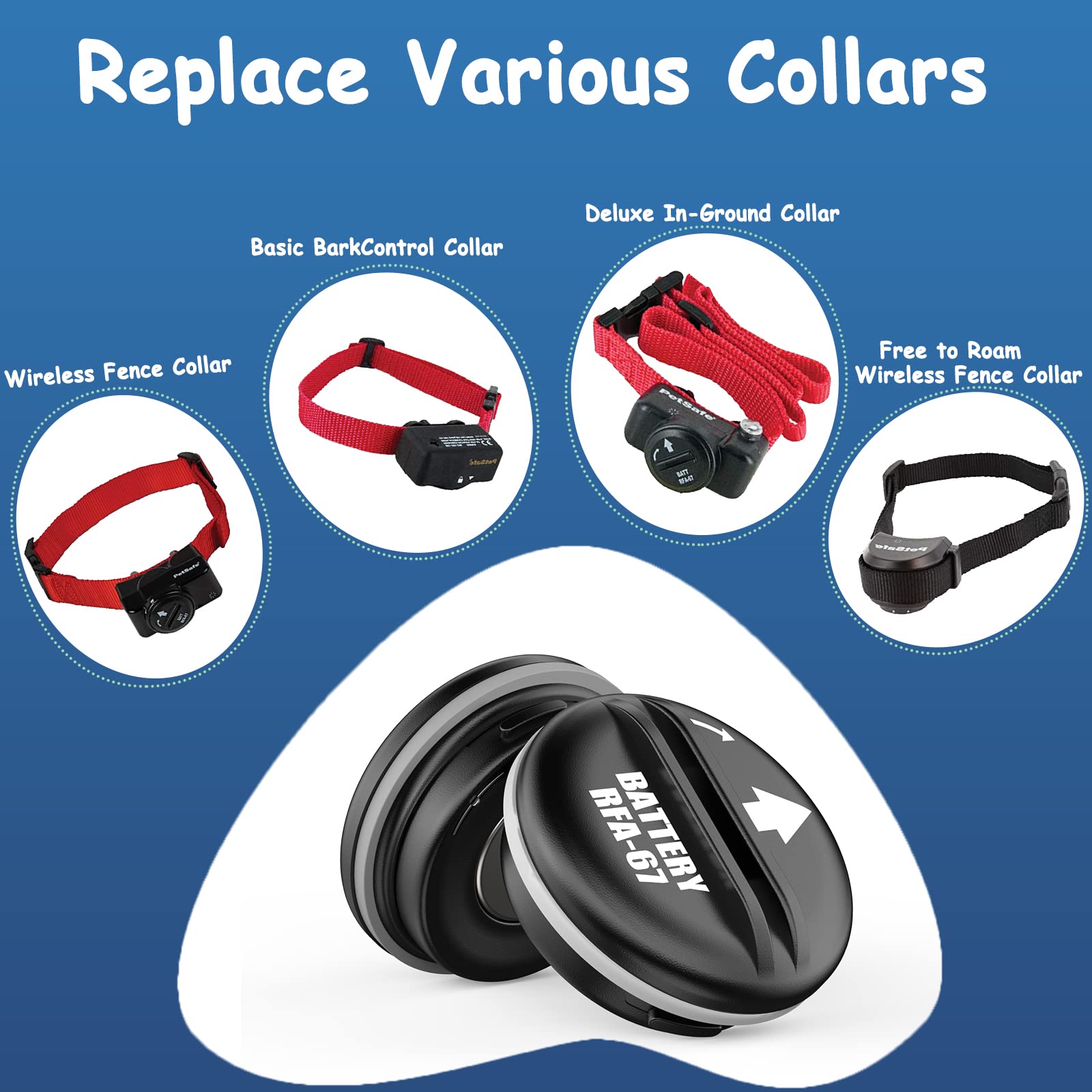 10Pack Rfa-67 6V Replacement Dog Collar Batteries For Pif-300 Pif-275-19 Pul-275 Pif00-15002 Pbc-102 Zig00-16969, Compatible Wit